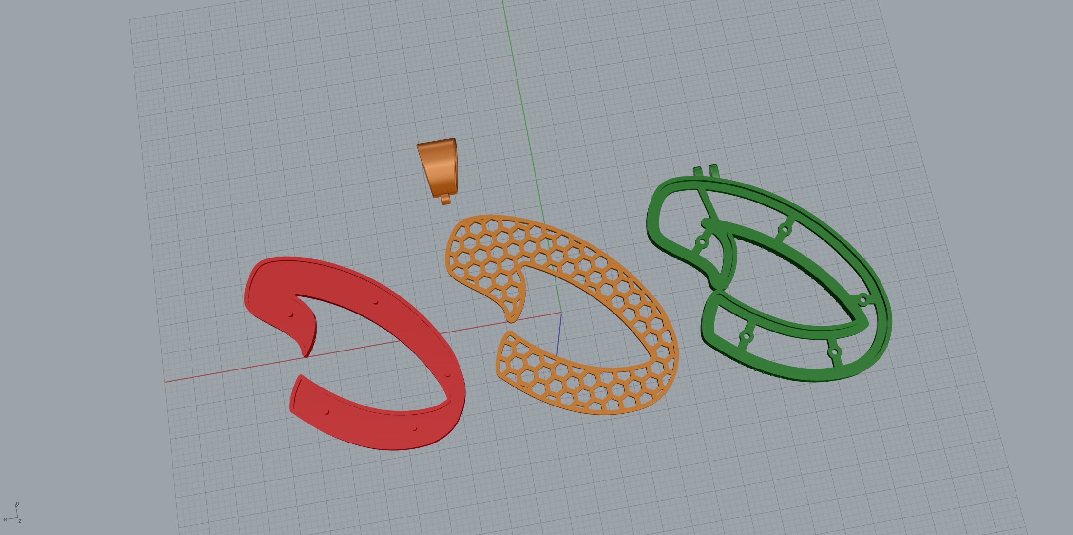 Pave Setting Font C 3D print model_10