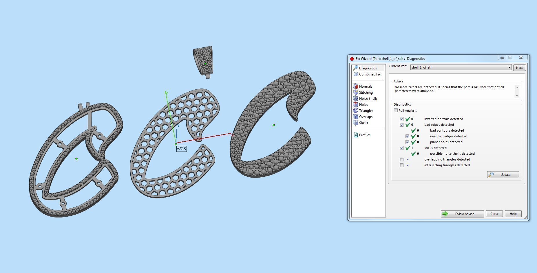 Pave Setting Font C 3D print model_2