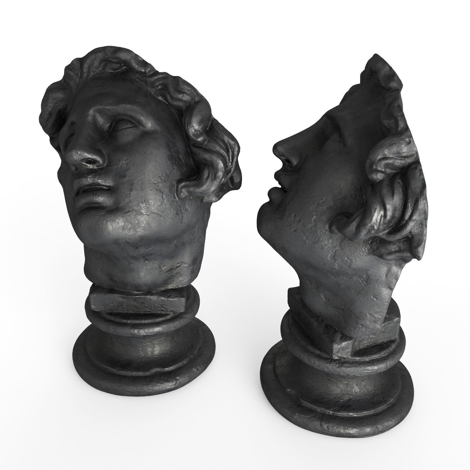 Alexander head sculpture 3D model_3