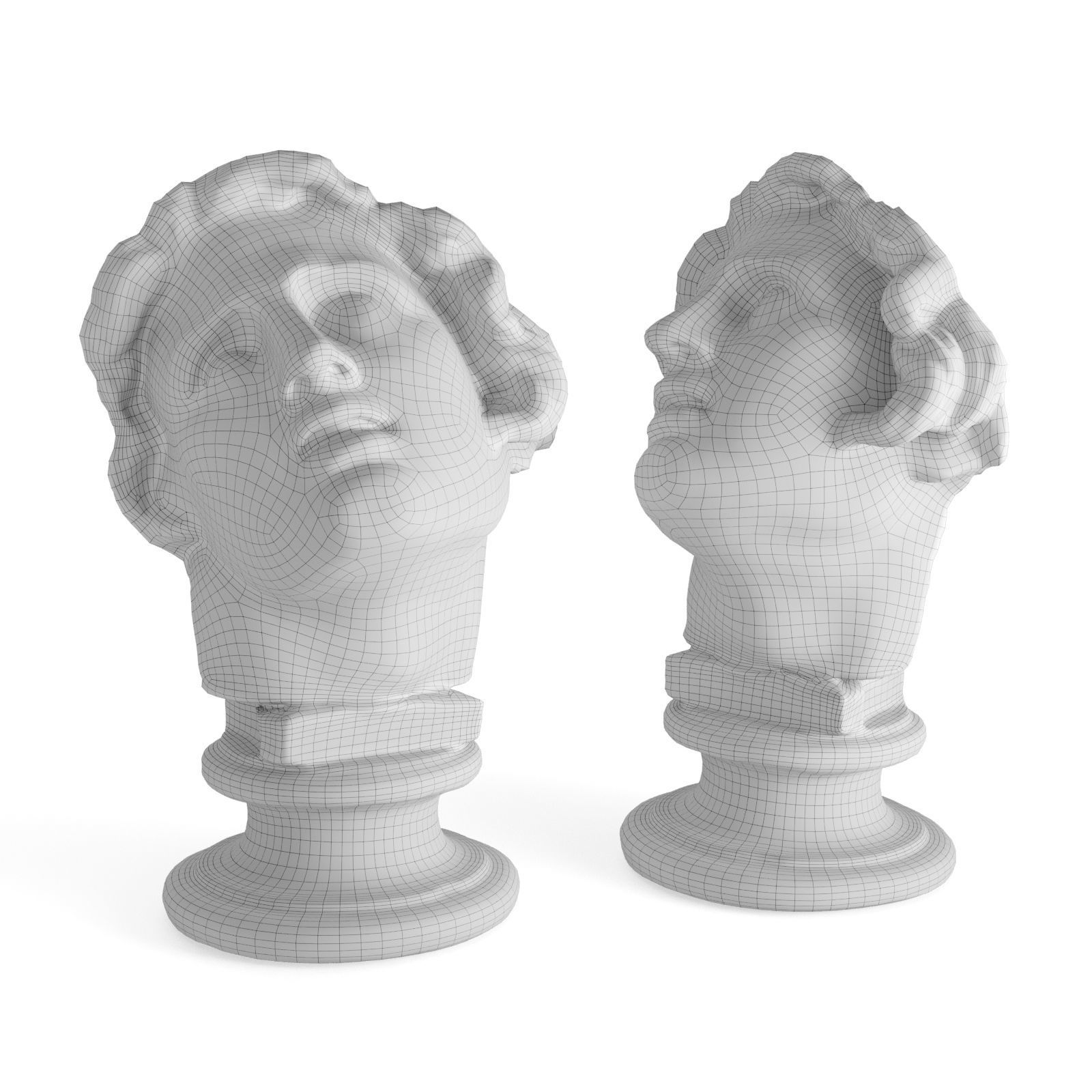 Alexander head sculpture 3D model_5