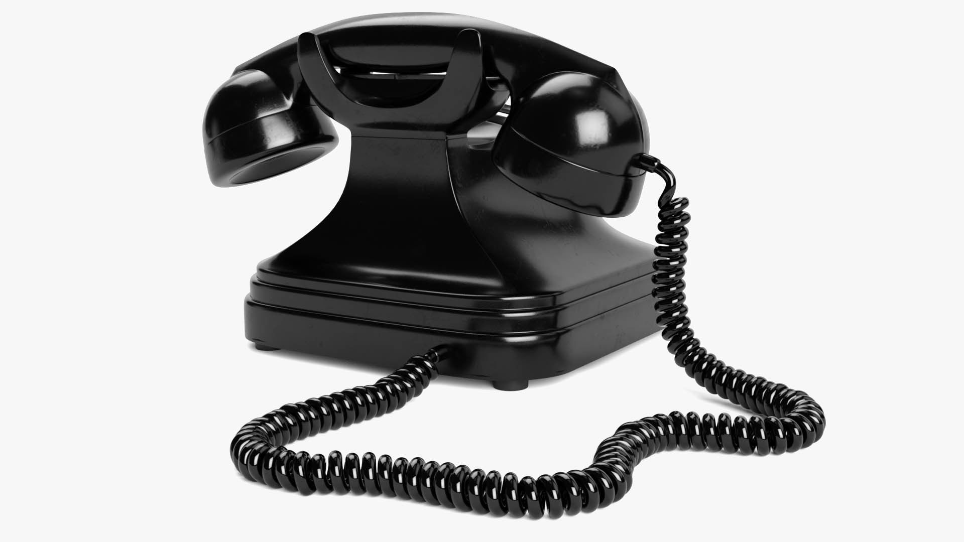 Rotary Dial Phone 3D model_4