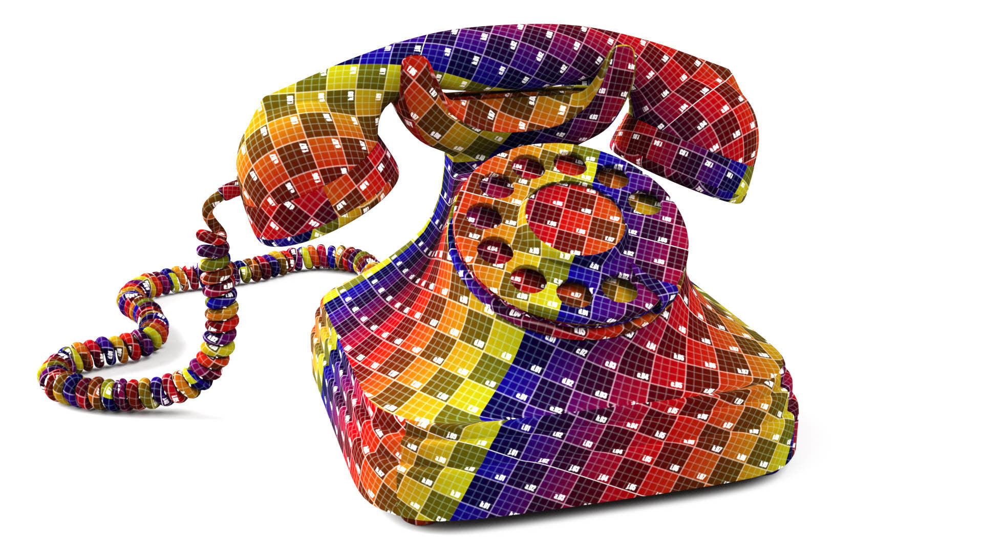 Rotary Dial Phone 3D model_9