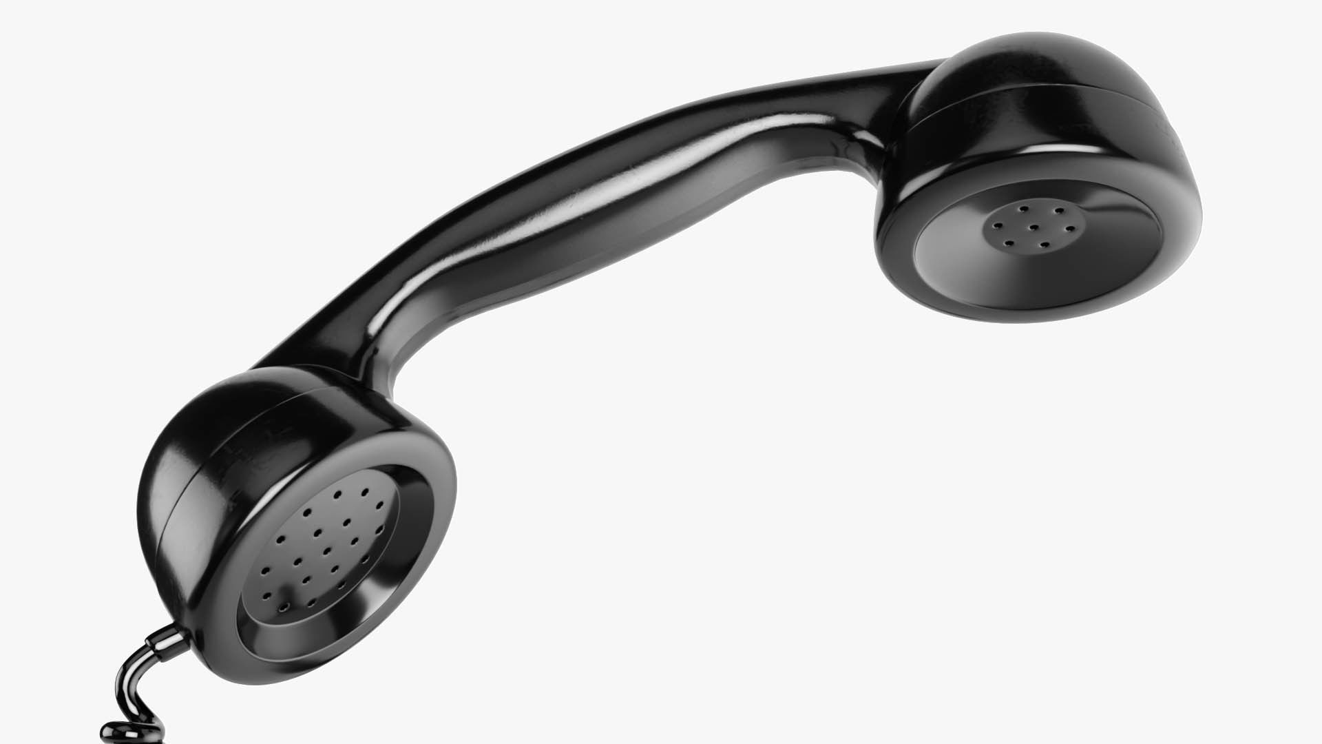 Rotary Dial Phone 3D model_5