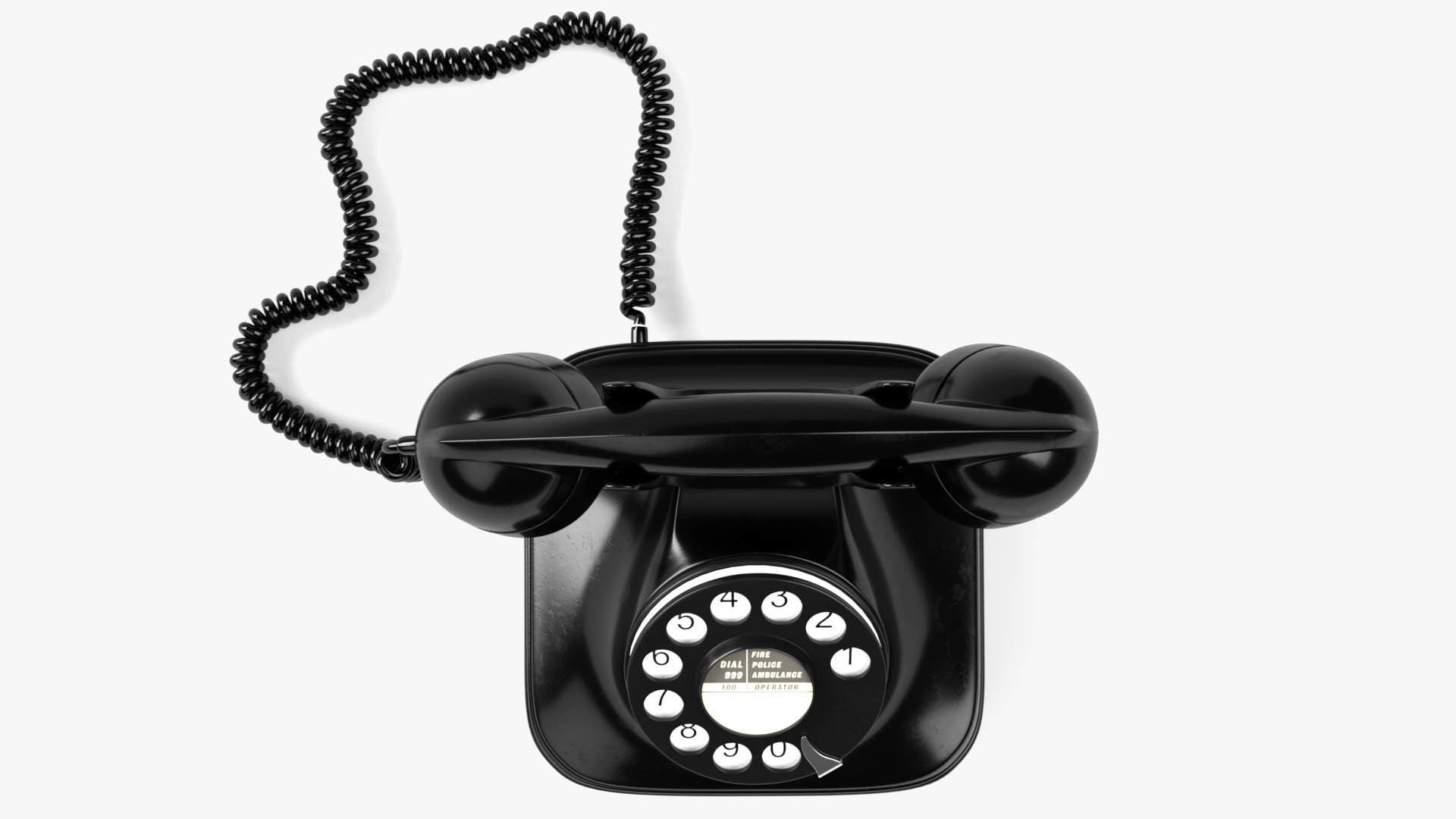 Rotary Dial Phone 3D model_2