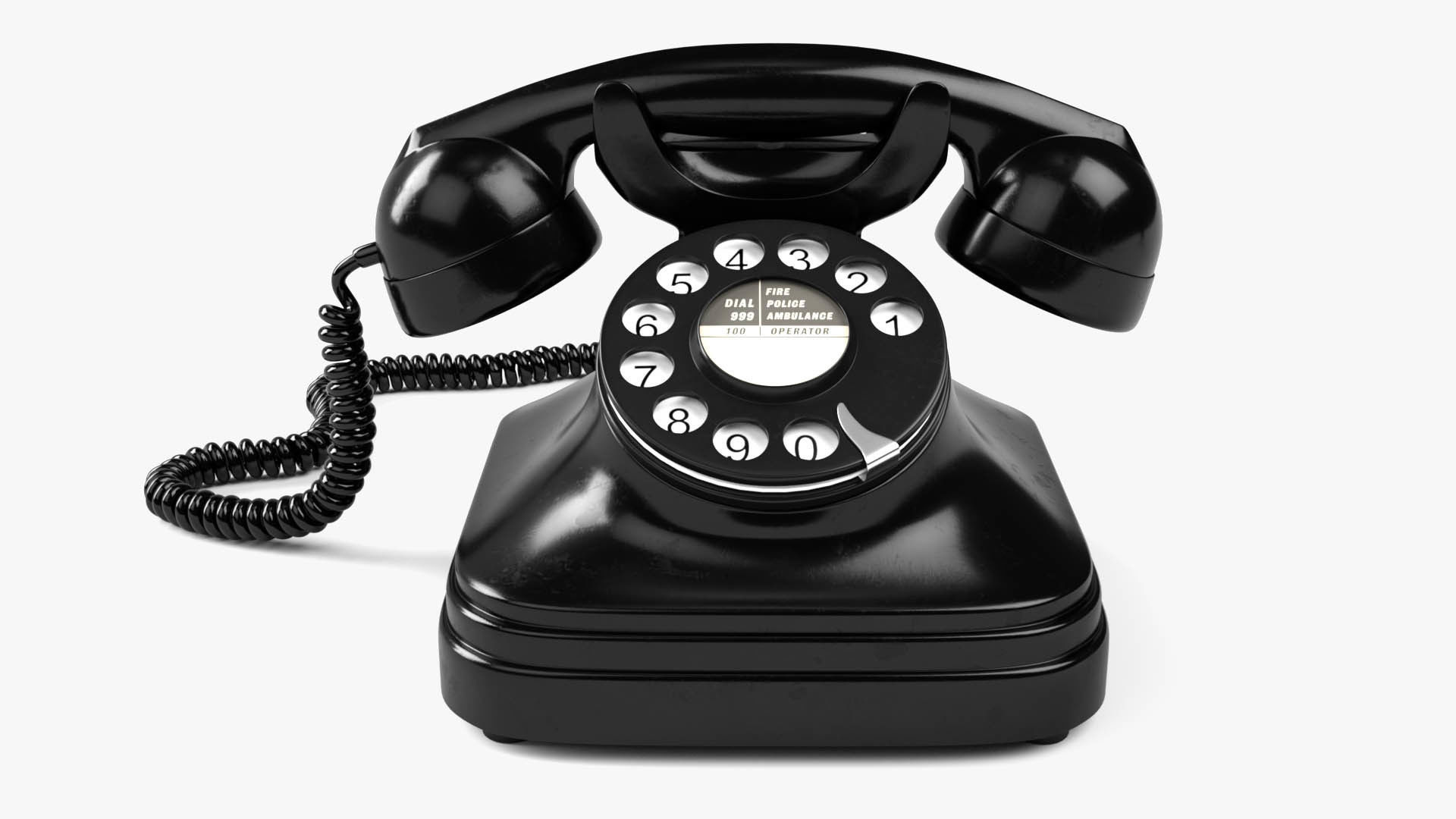 Rotary Dial Phone 3D model_1