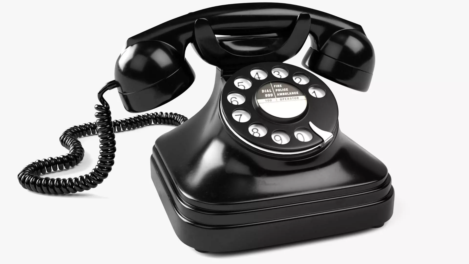 Rotary Dial Phone 3D model_0