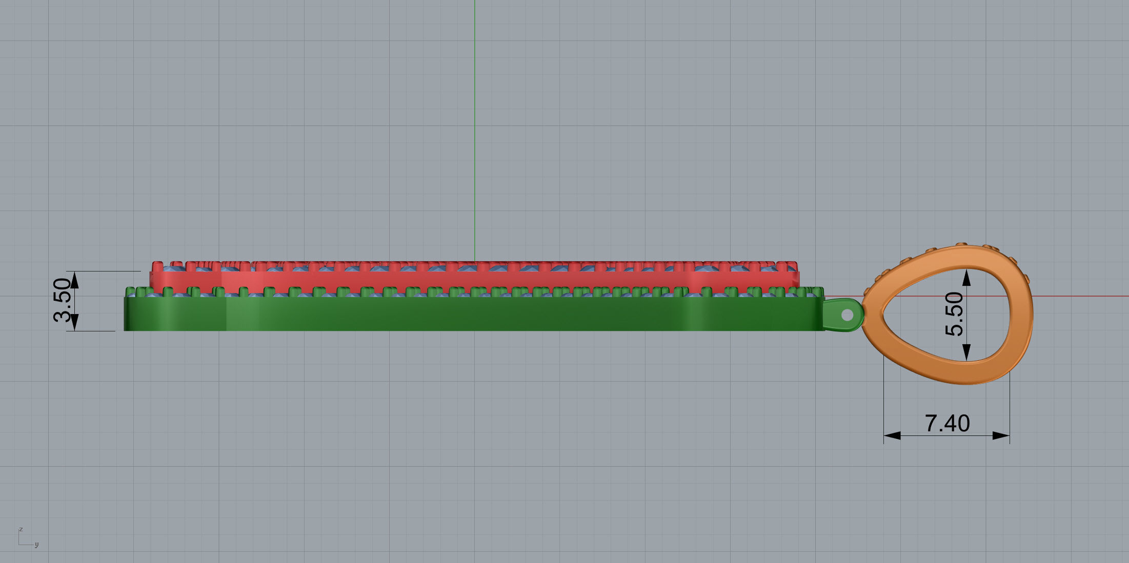 Pave Setting Font D 3D print model_9