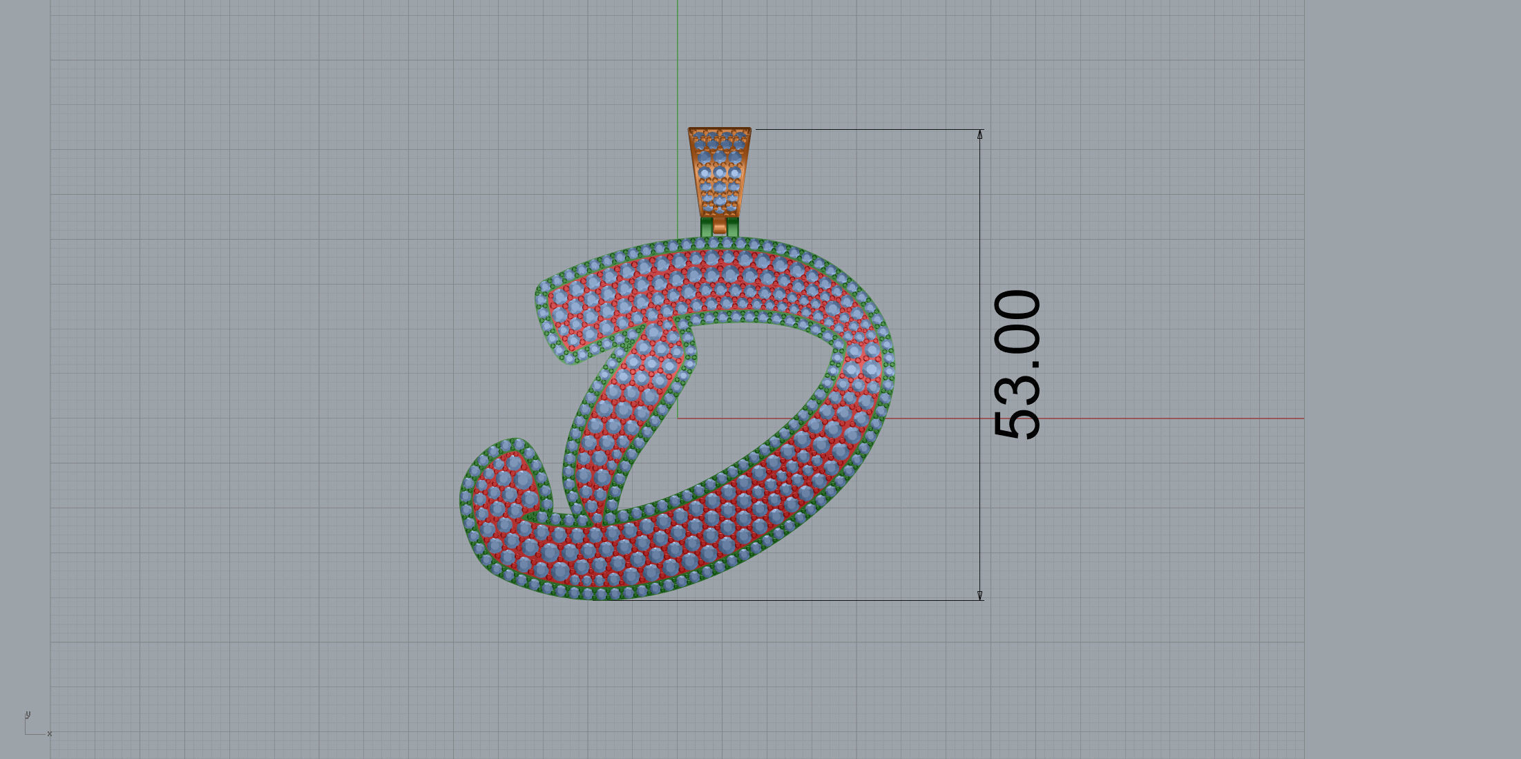 Pave Setting Font D 3D print model_8