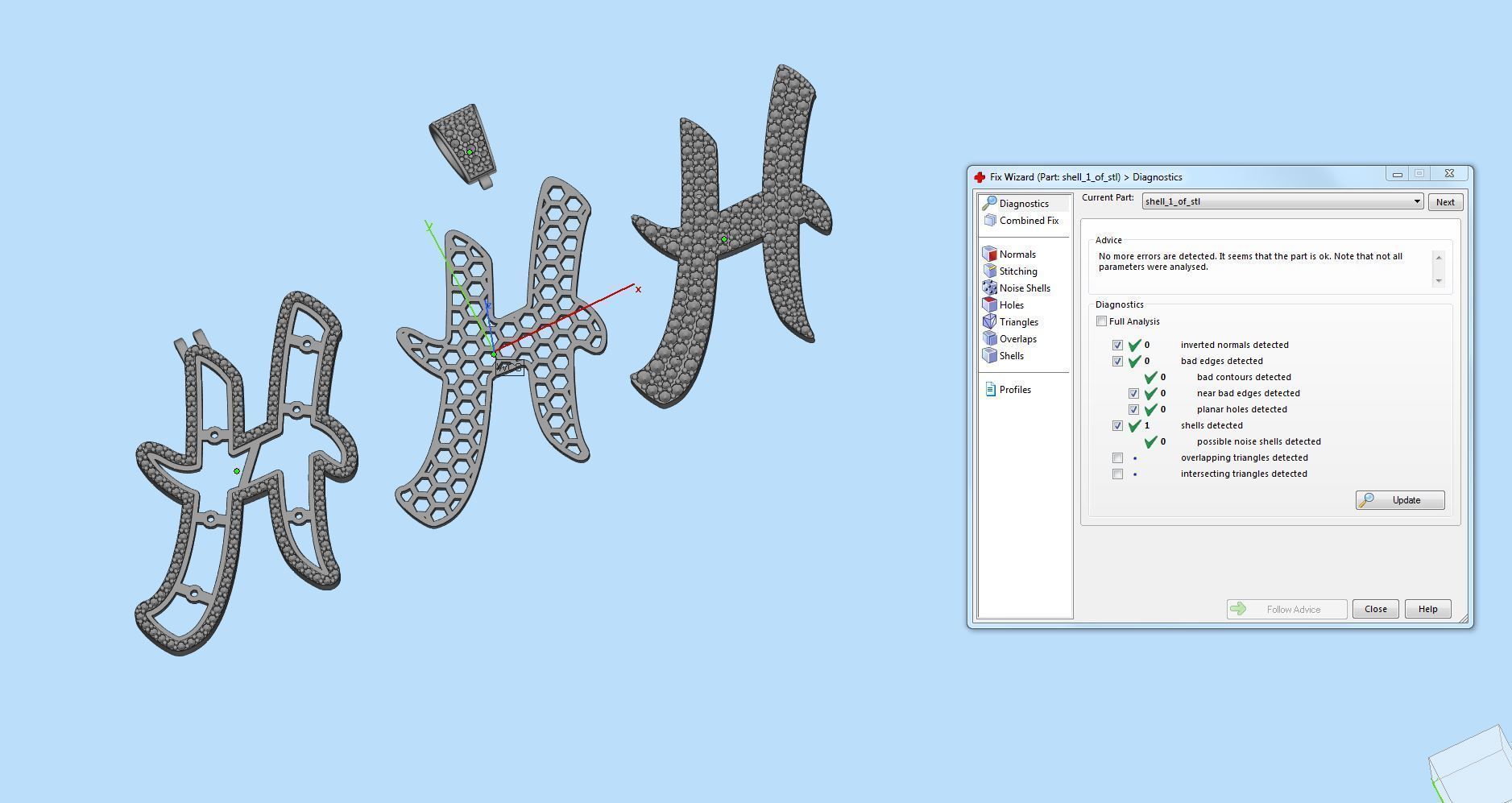 Pave Setting Font H 3D print model_2