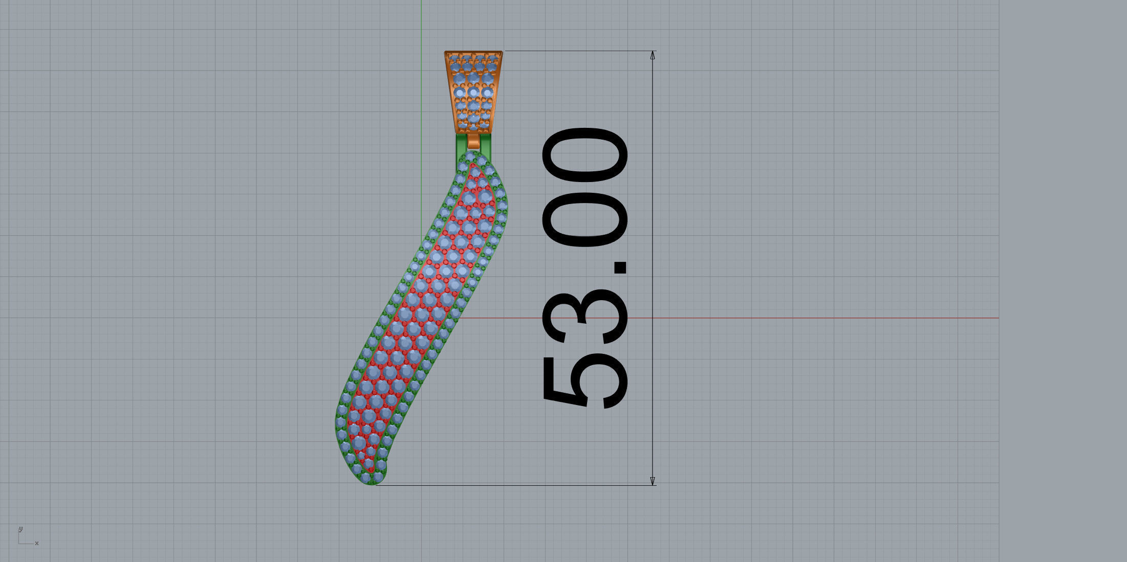 Pave Setting Font I 3D print model_8