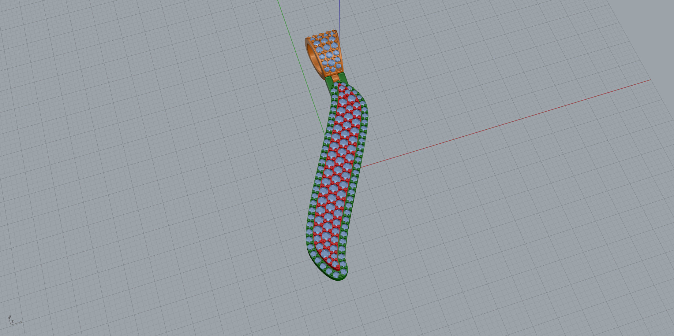 Pave Setting Font I 3D print model_1