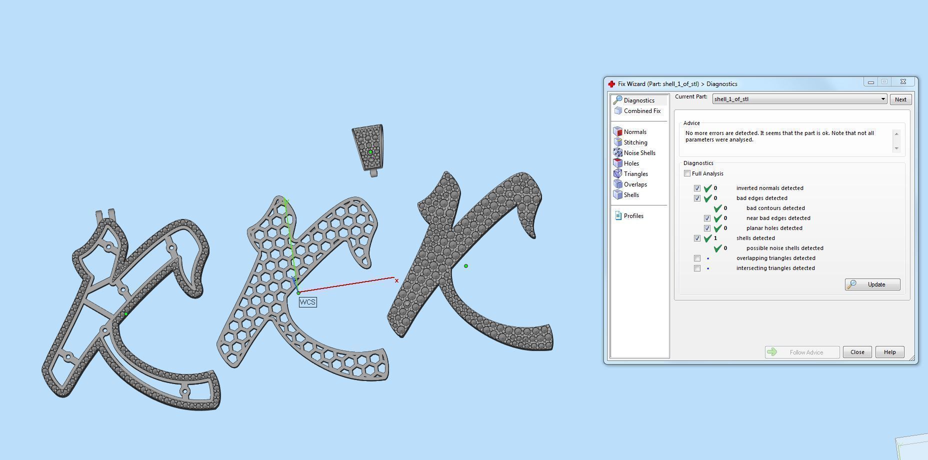 Pave Setting Font K 3D print model_2