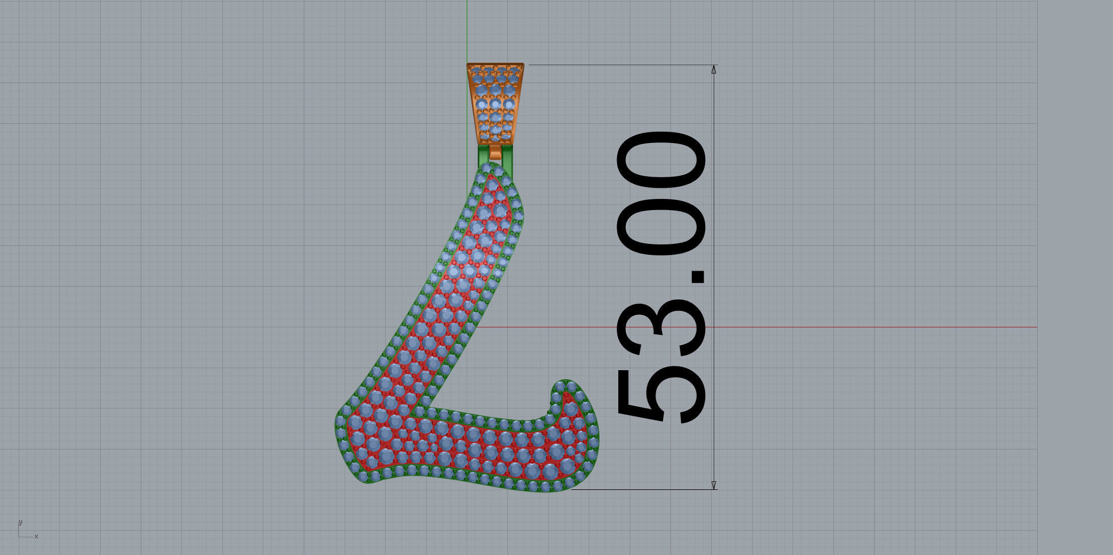 Pave Setting Font L 3D print model_8