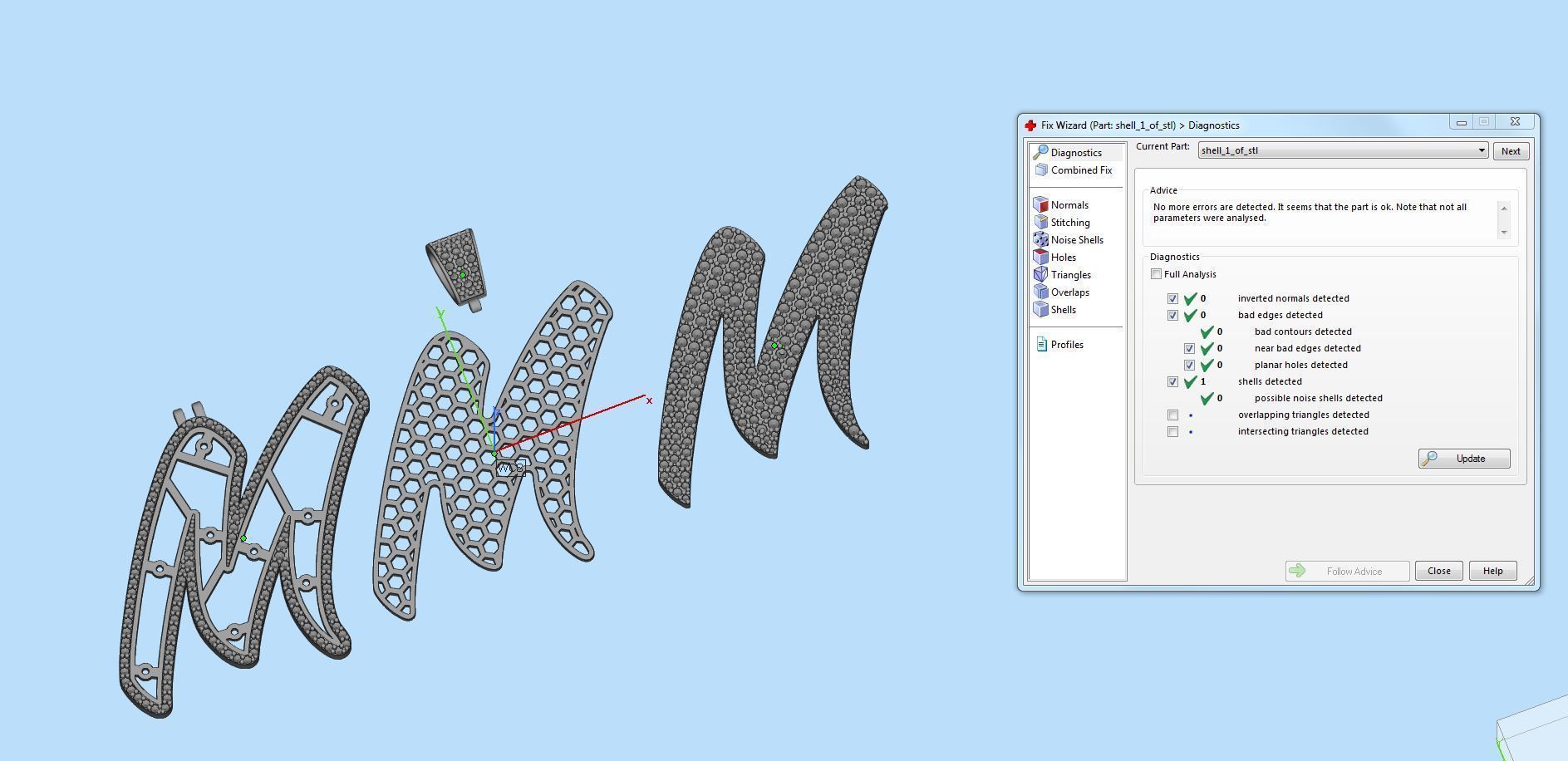 Pave Setting Font M 3D print model_2