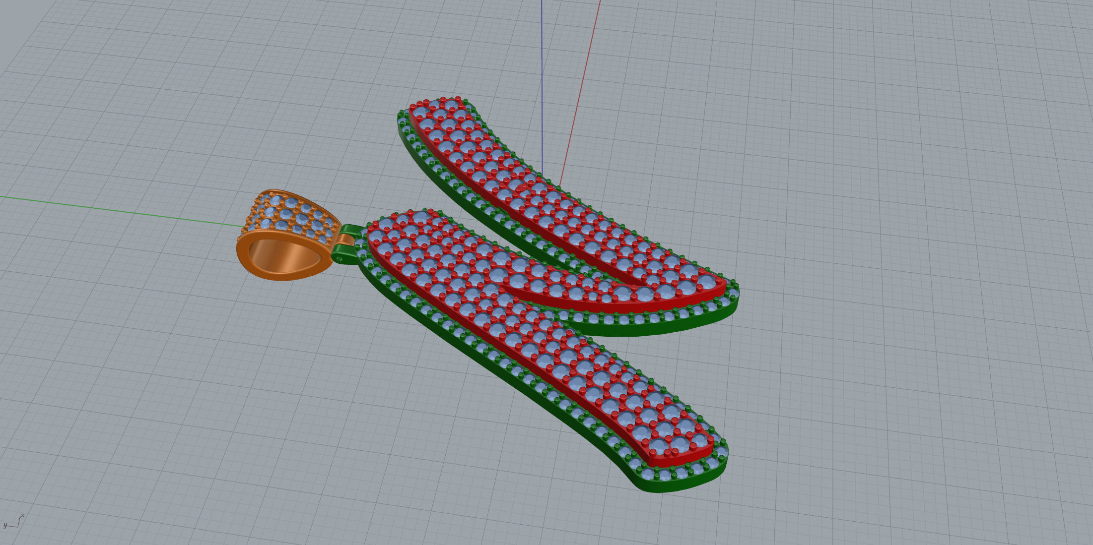 Pave Setting Font N 3D print model_4