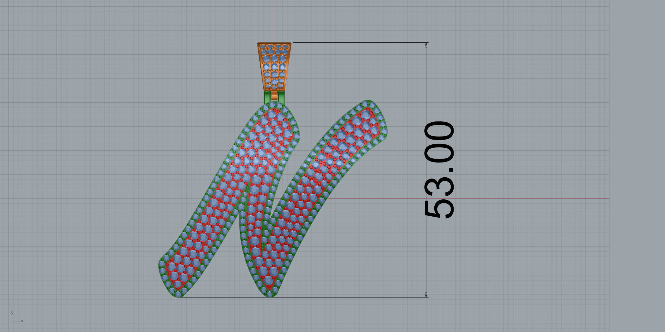 Pave Setting Font N 3D print model_8