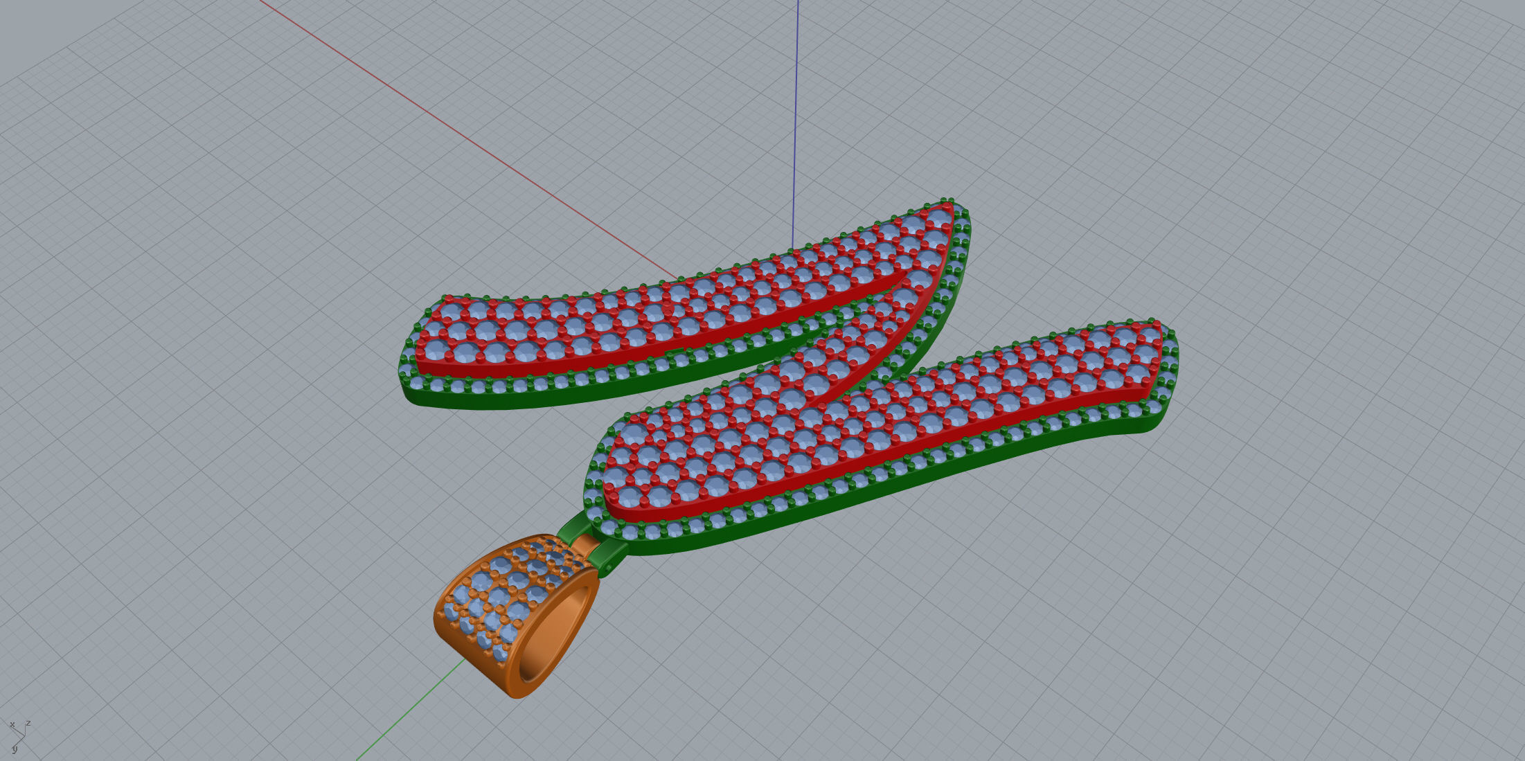 Pave Setting Font N 3D print model_5