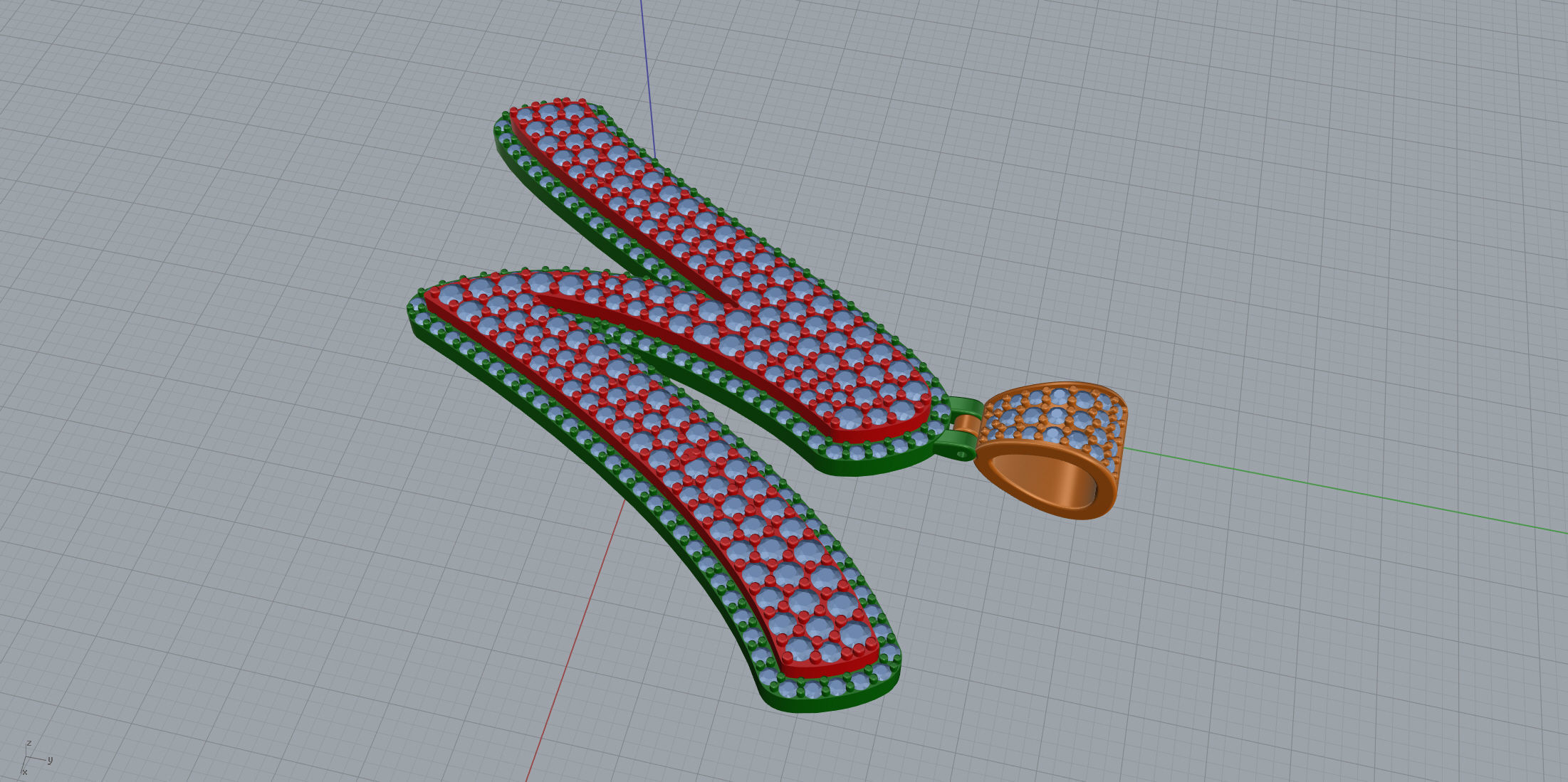 Pave Setting Font N 3D print model_6