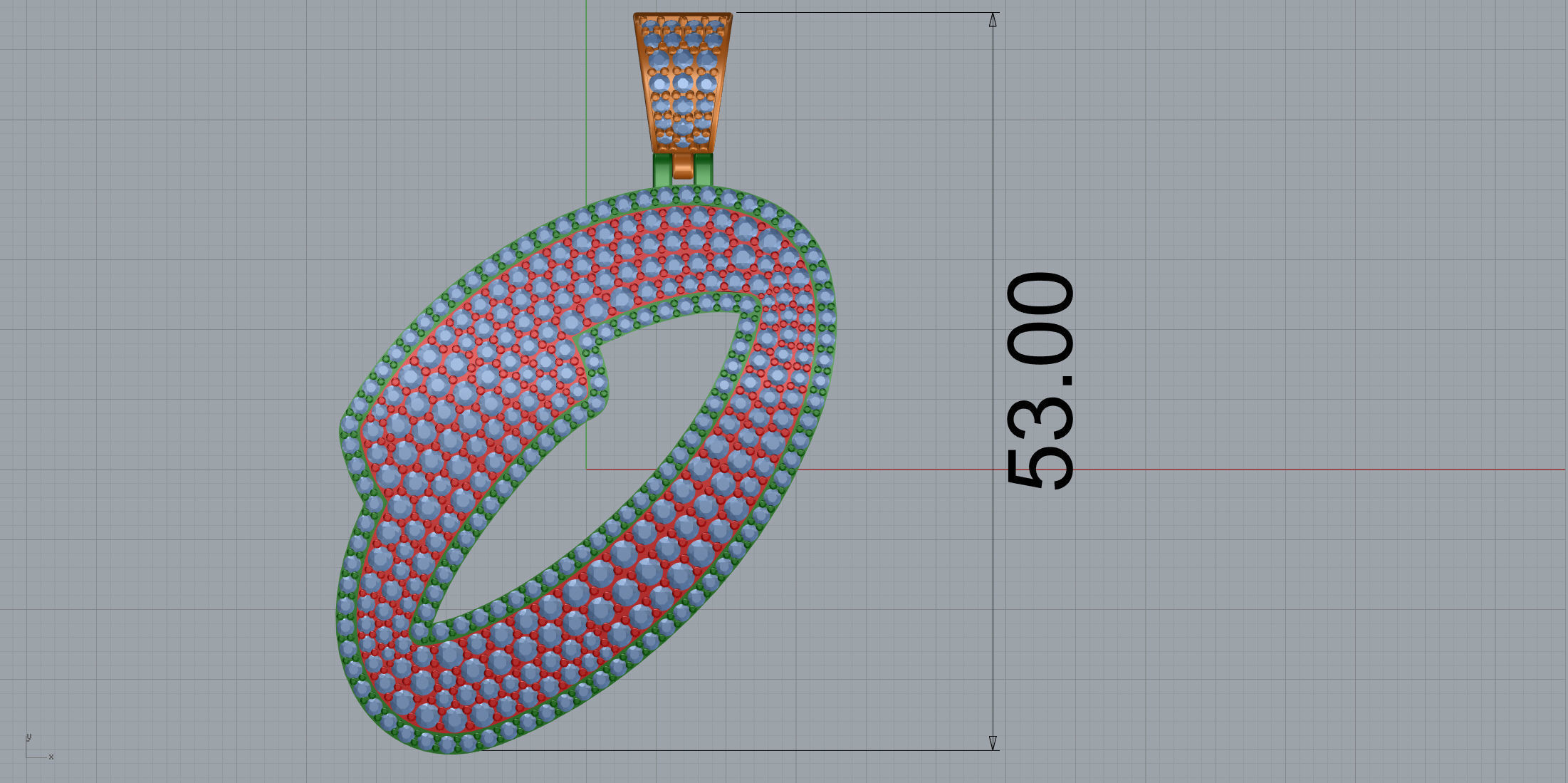 Pave Setting Font O 3D print model_8