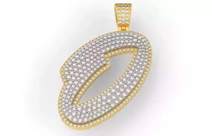 Pave Setting Font O 3D print model Pave Setting Font O 3D print model