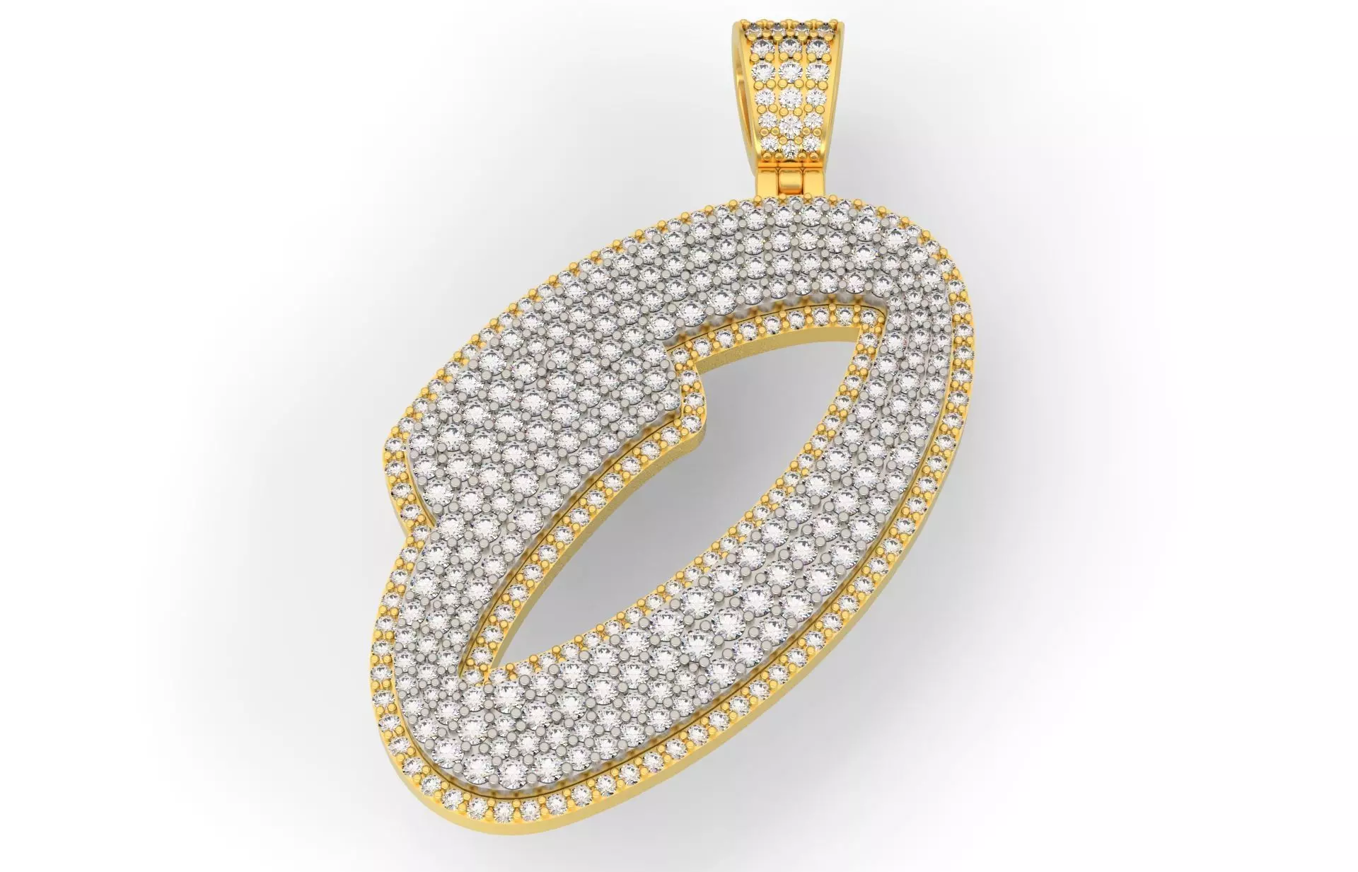 Pave Setting Font O 3D print model_0