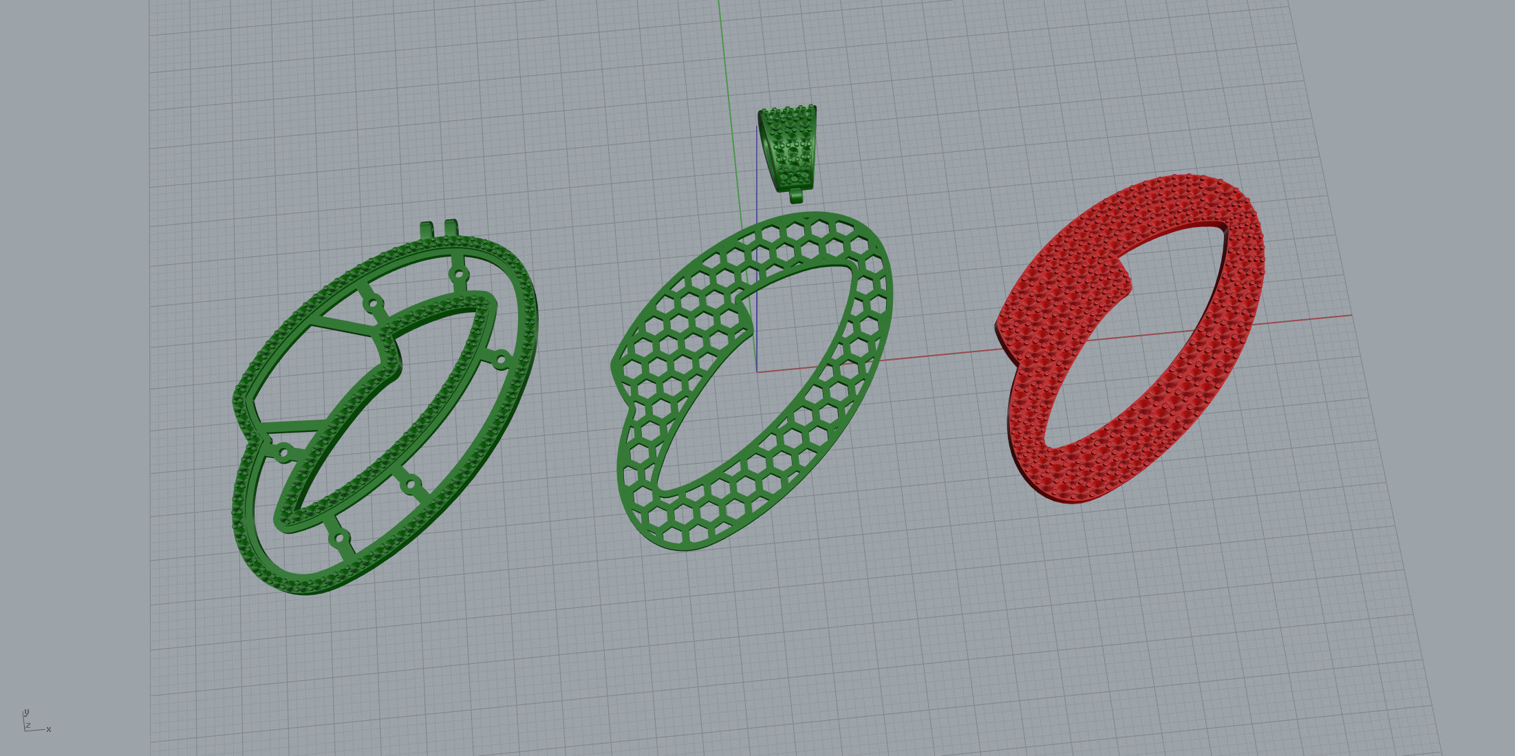 Pave Setting Font O 3D print model_10