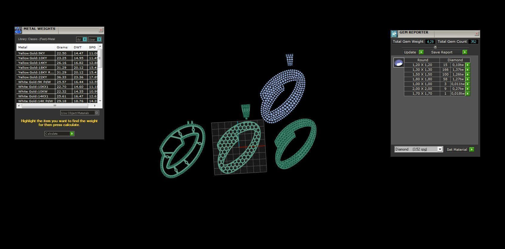 Pave Setting Font O 3D print model_3