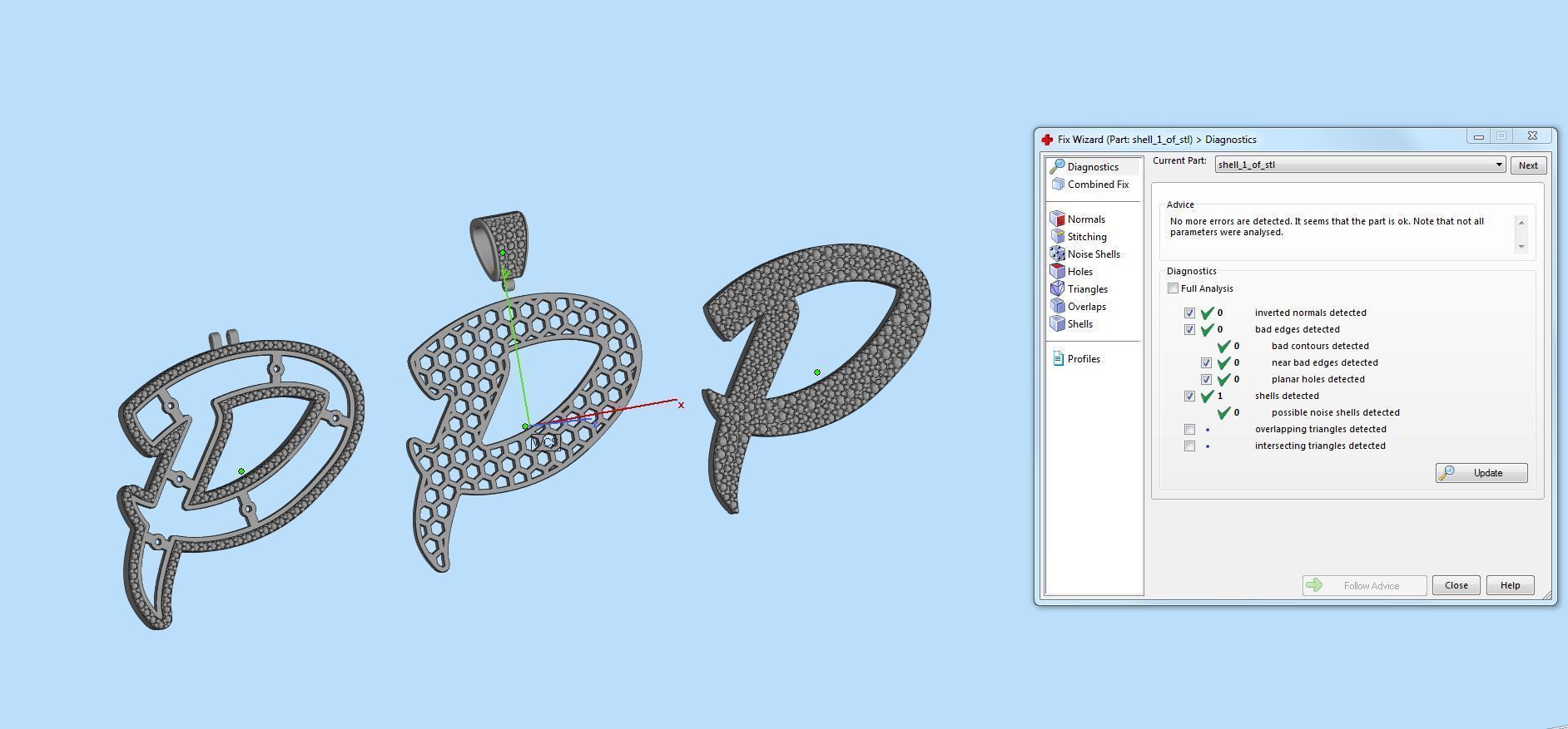 Pave Setting Font P 3D print model_2