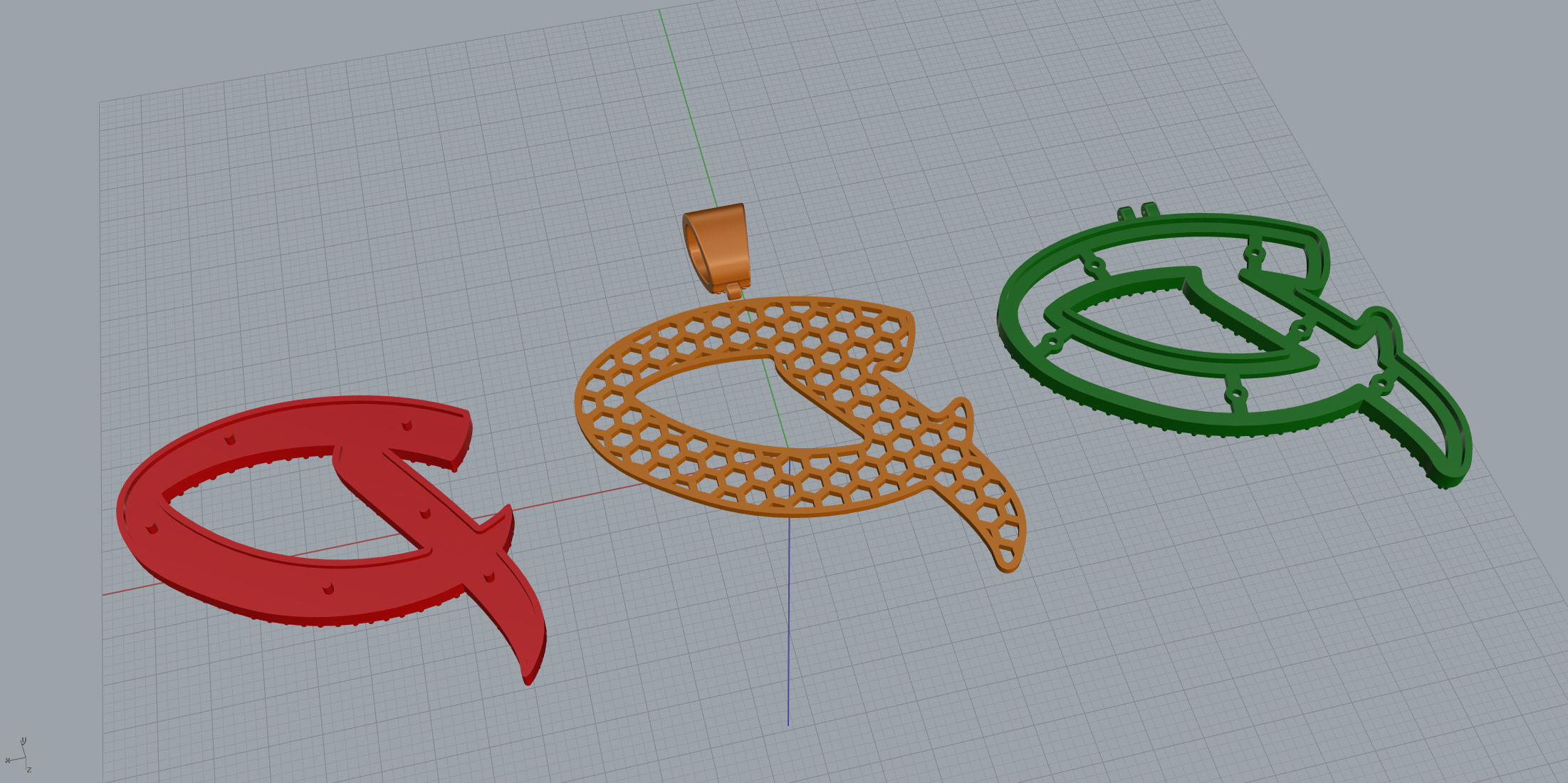 Pave Setting Font P 3D print model_11