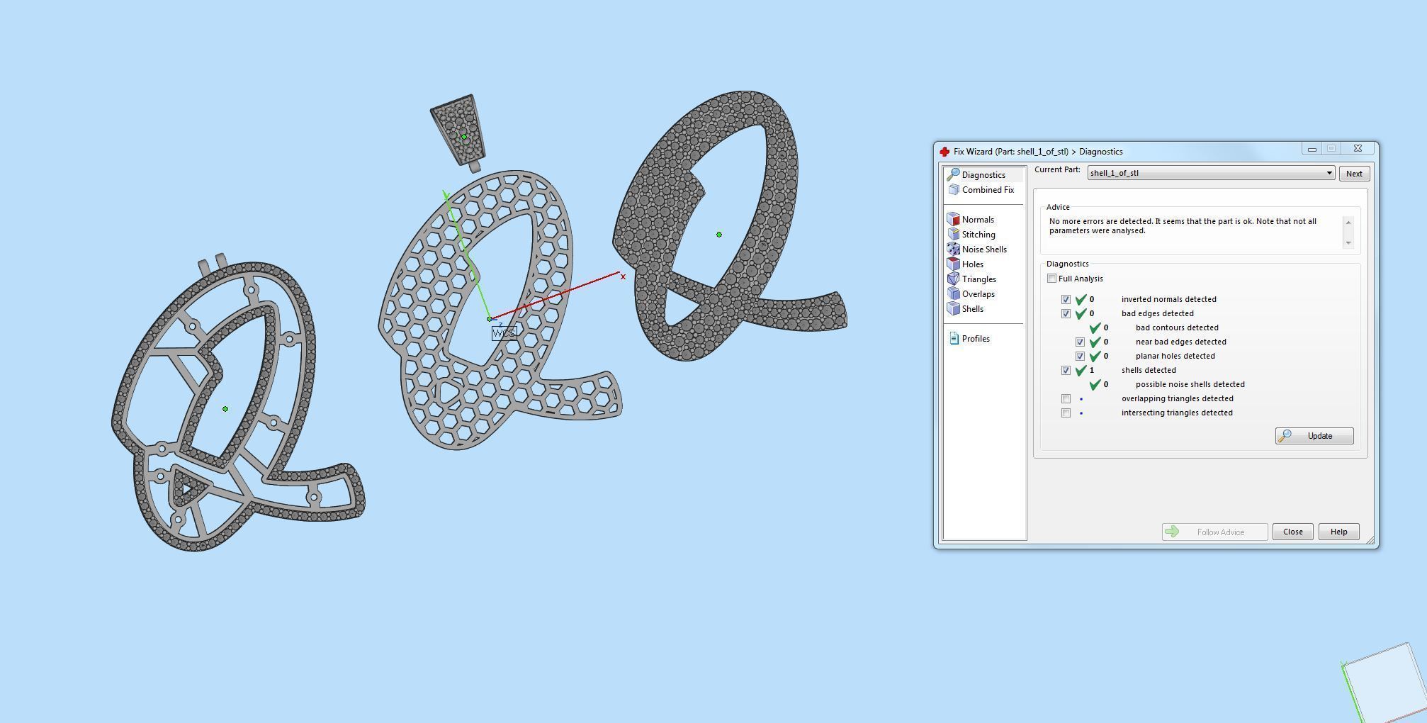 Pave Setting Font Q 3D print model_2