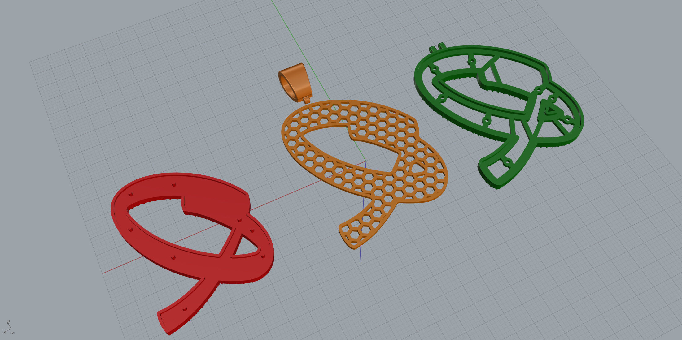 Pave Setting Font Q 3D print model_11