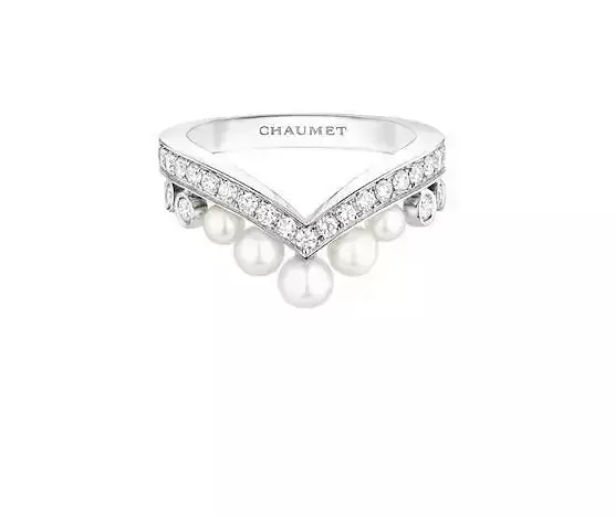 Fashion Chaumet  Ring  with pearls STL FORMATS 3D print model