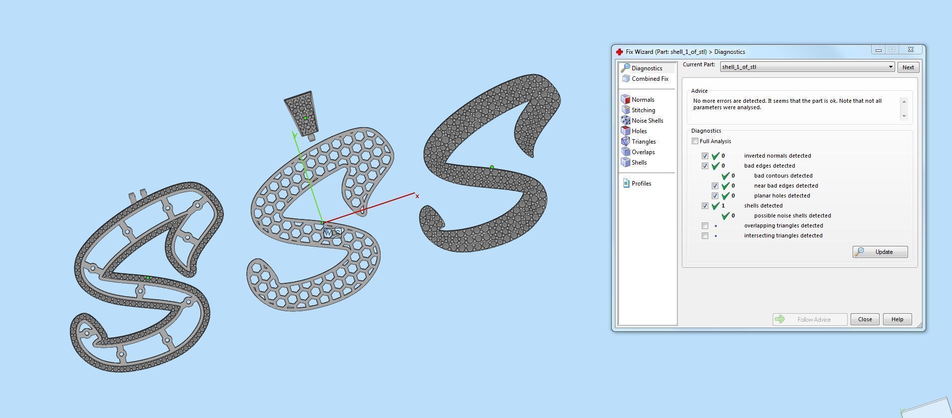 Pave Setting Font S 3D print model_2