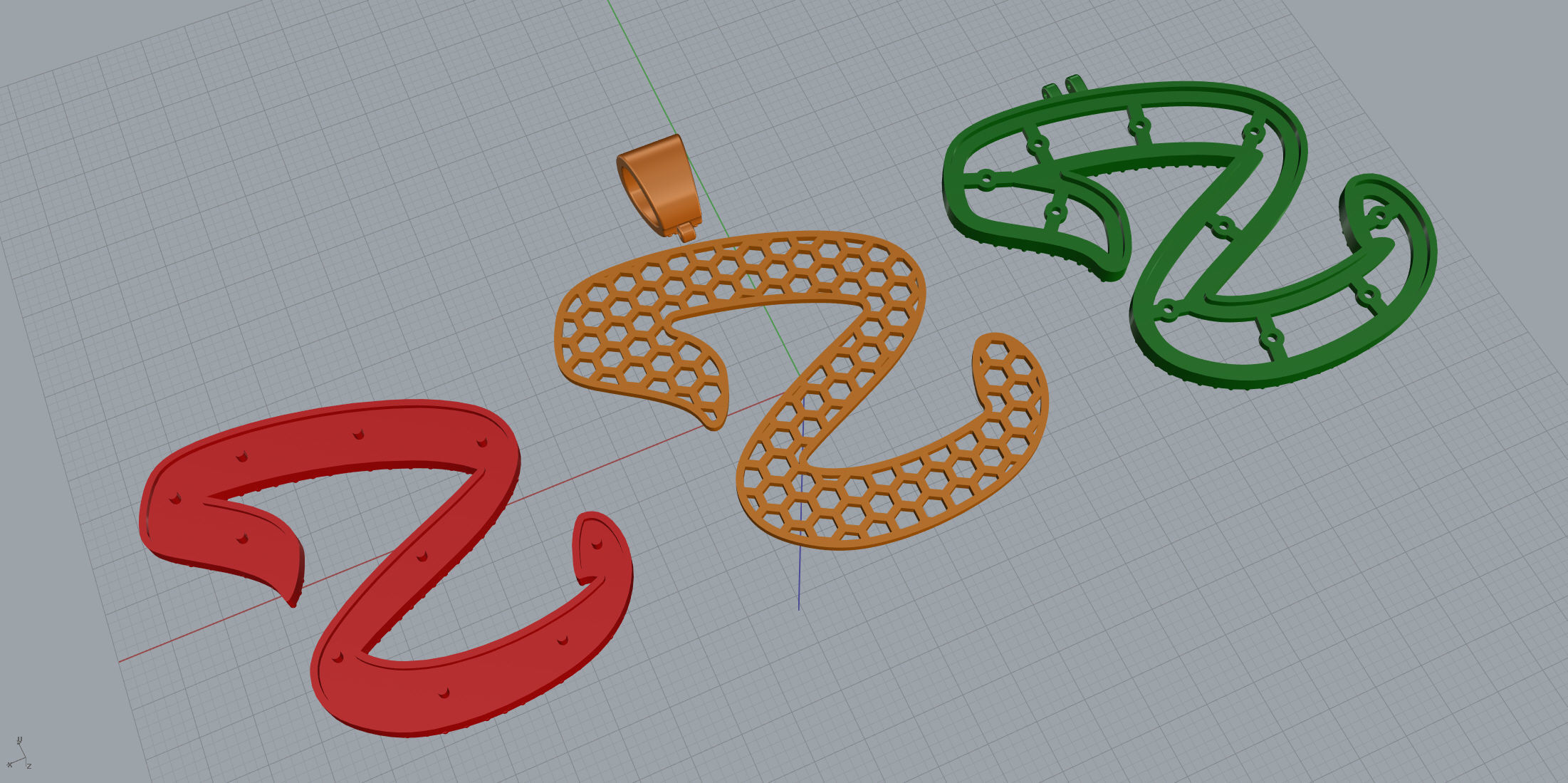 Pave Setting Font S 3D print model_11