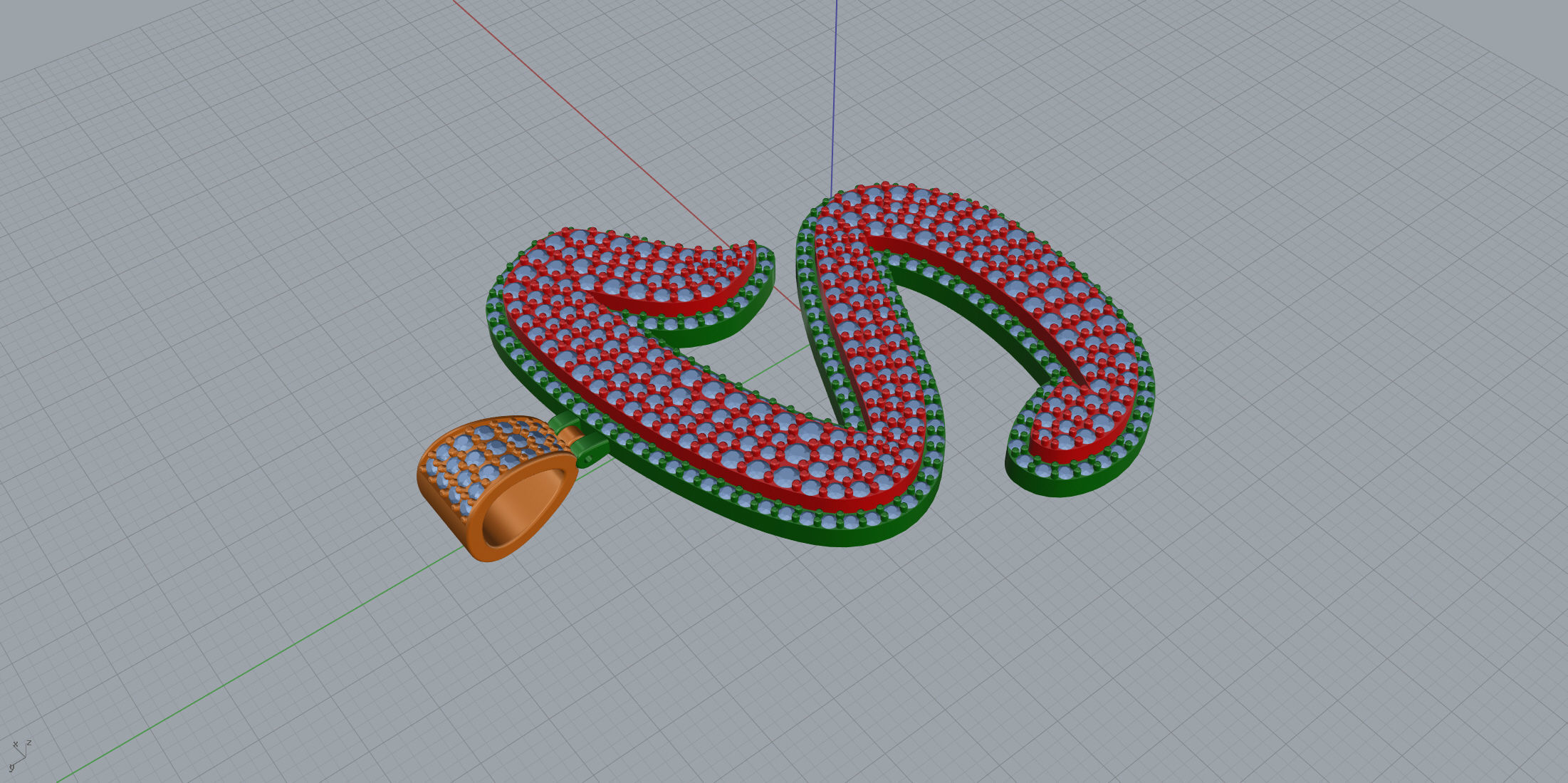 Pave Setting Font S 3D print model_5