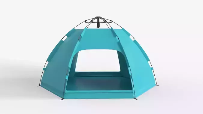 Hexagonal Camping Tent 3D model