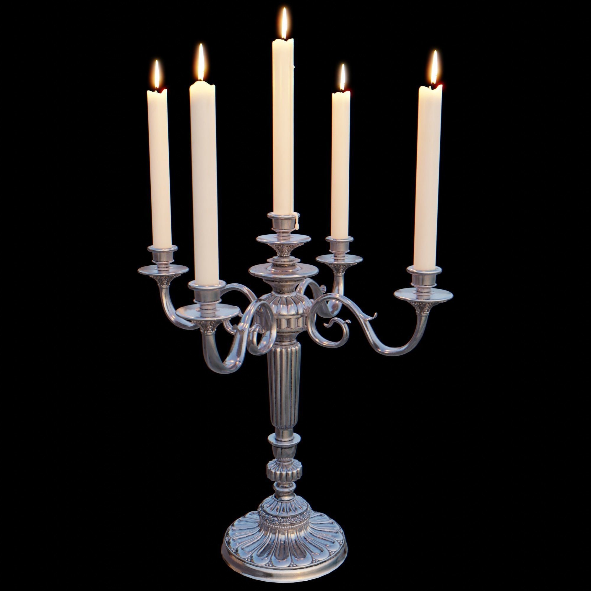 Candelabra Chandelier 3D model_2
