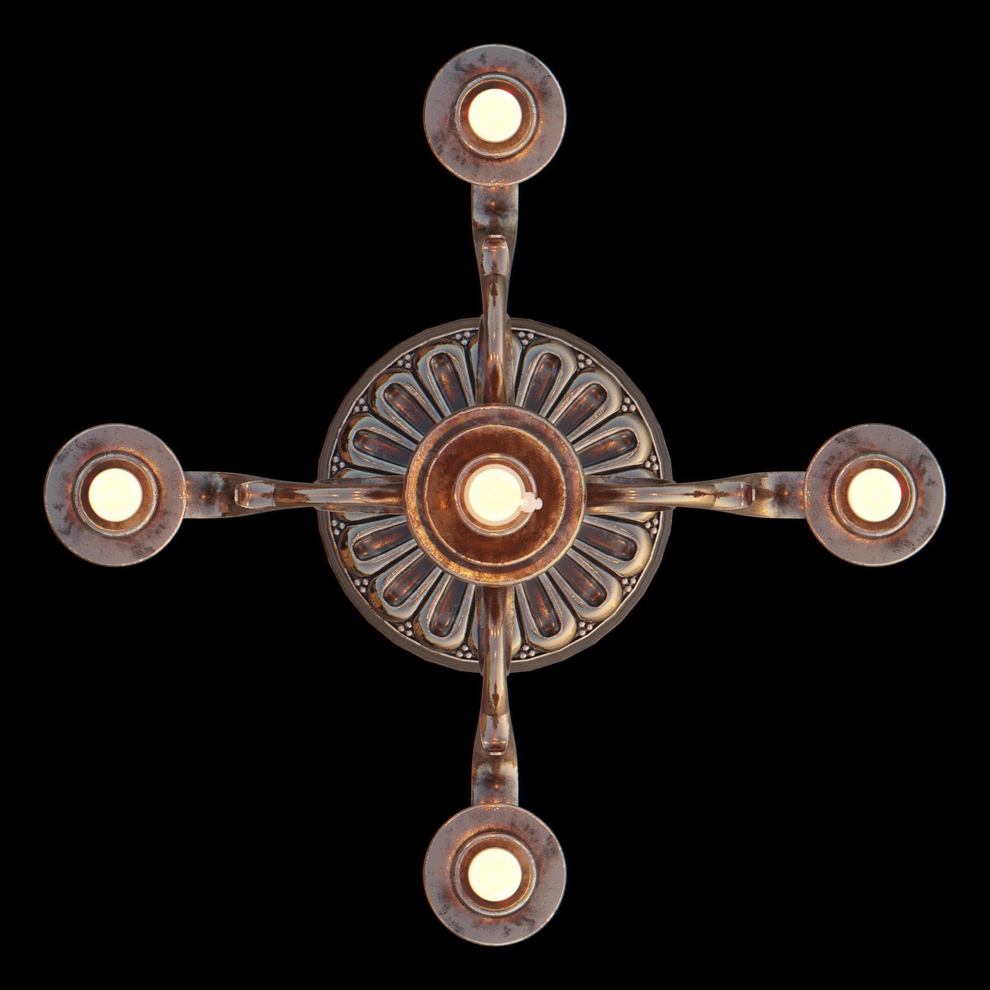 Candelabra Chandelier 3D model_17