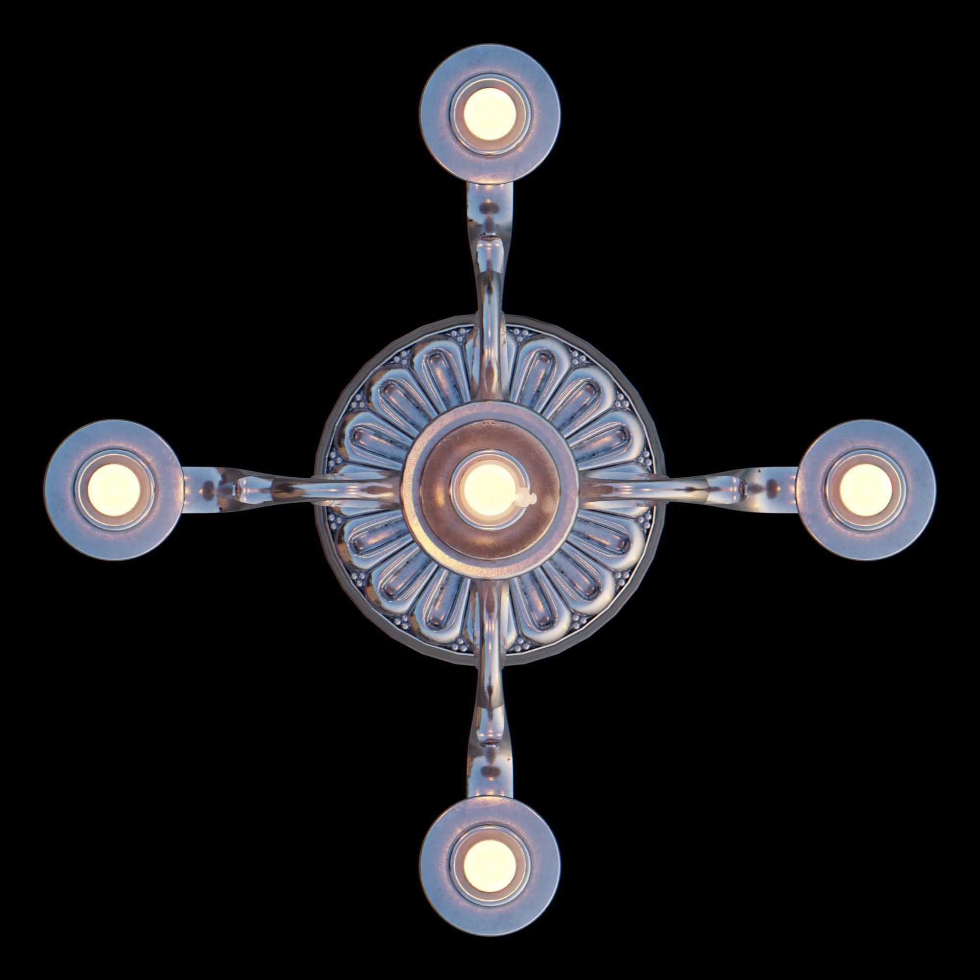 Candelabra Chandelier 3D model_18