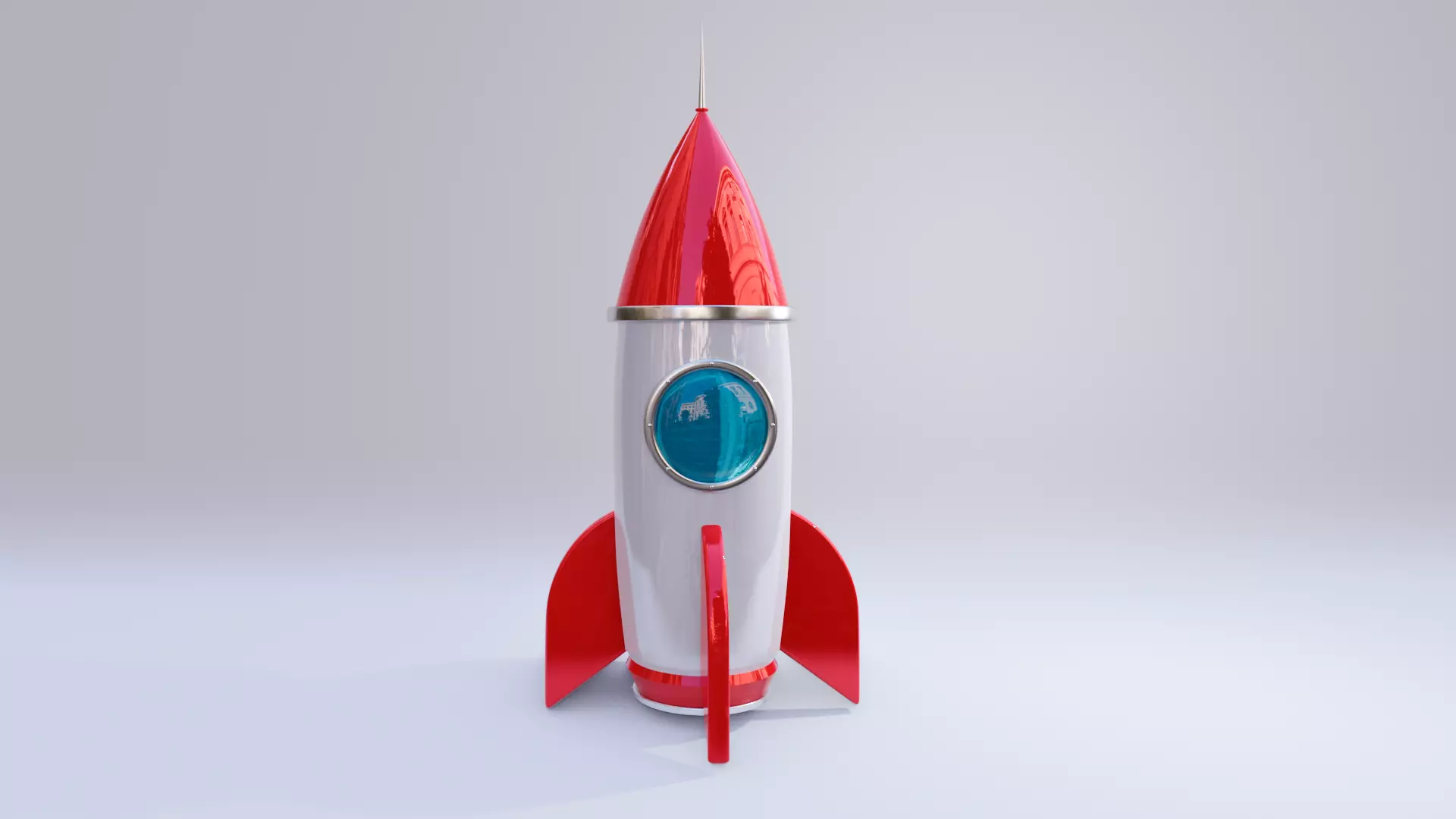 Cartoon Rocket 3D model_0