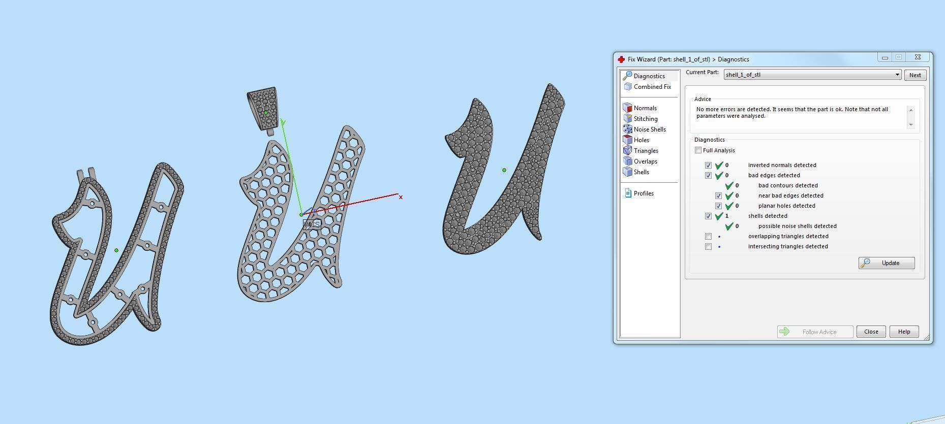 Pave Setting Font U 3D print model_2