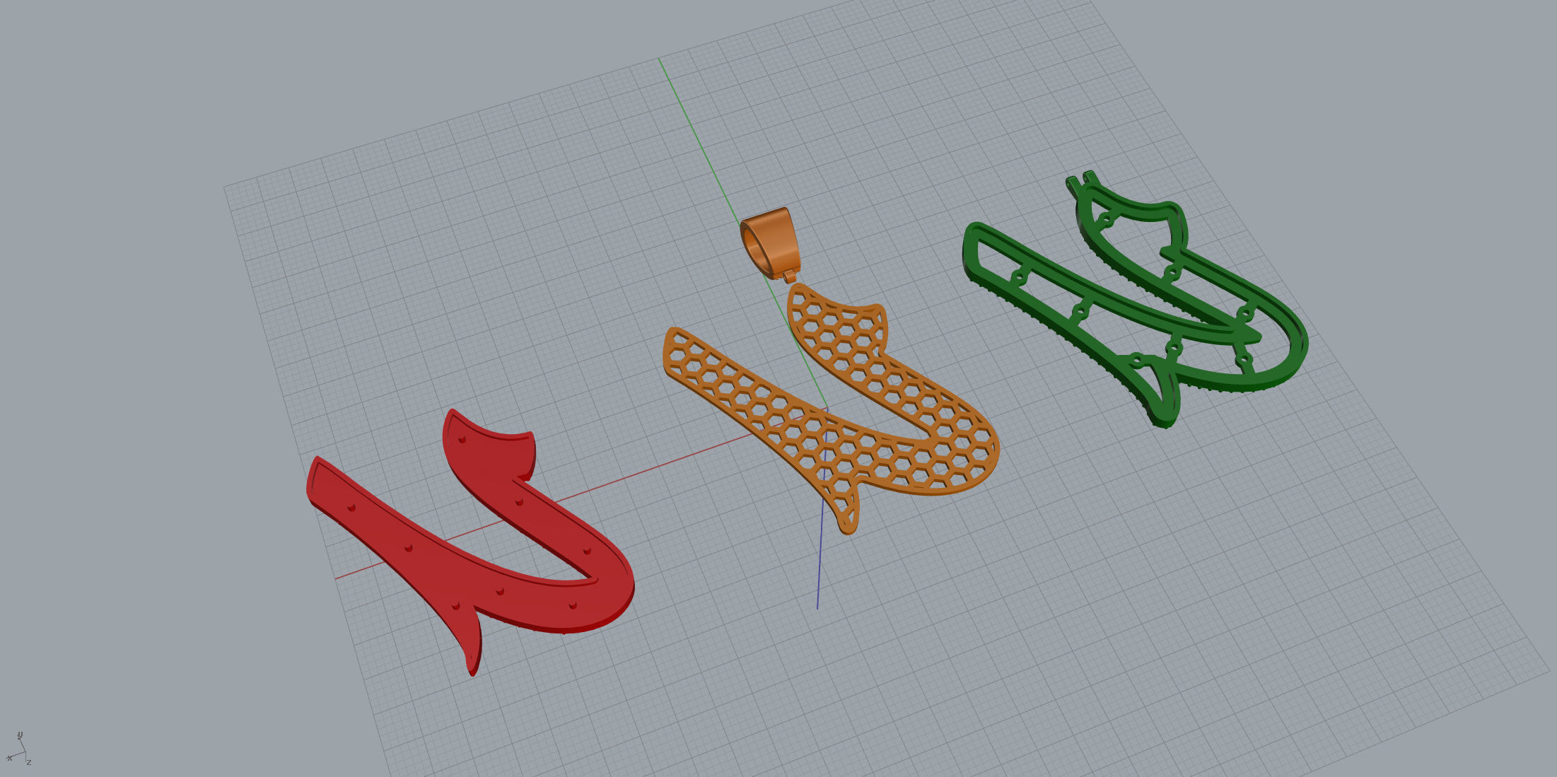 Pave Setting Font U 3D print model_11