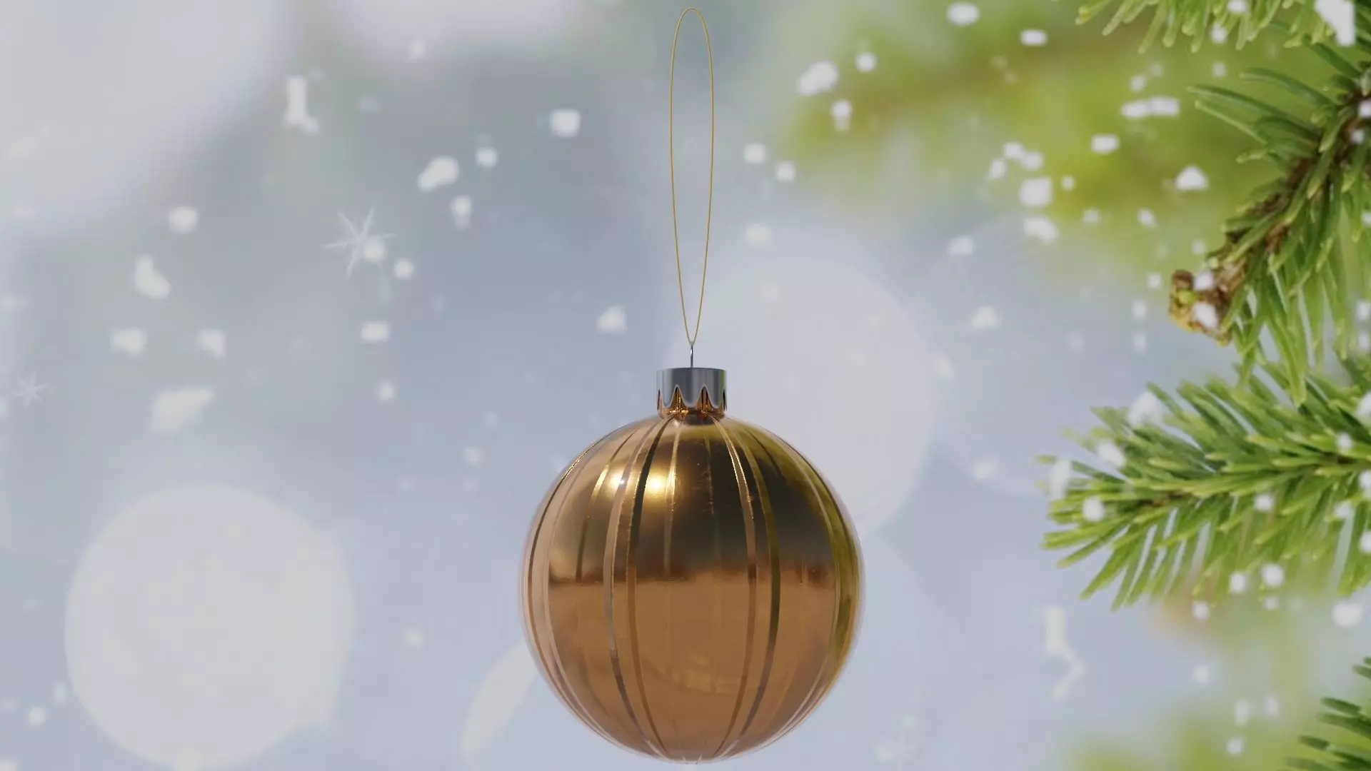A ball toy for a Christmas tree Free 3D model_0