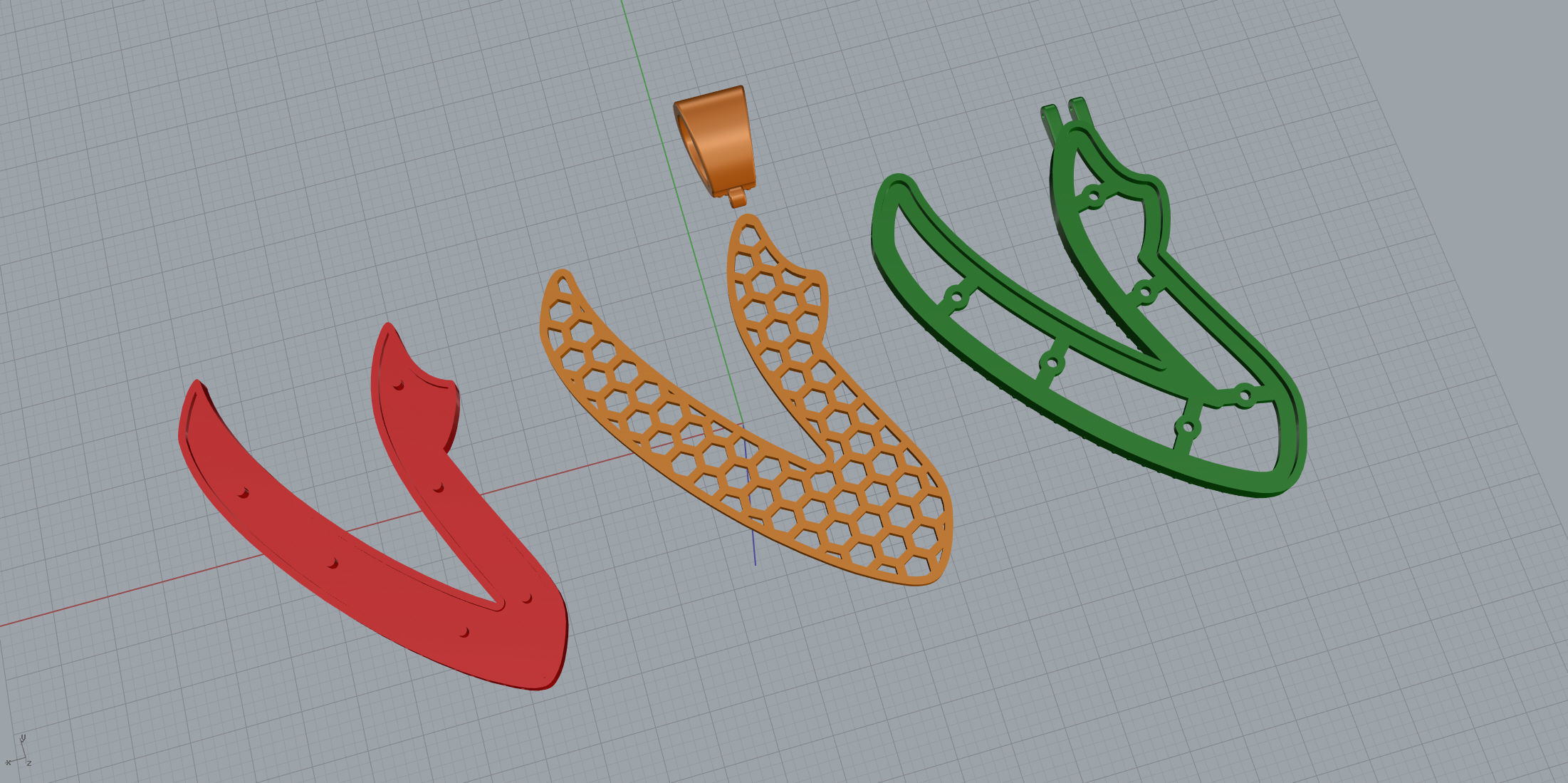 Pave Setting Font V 3D print model_11