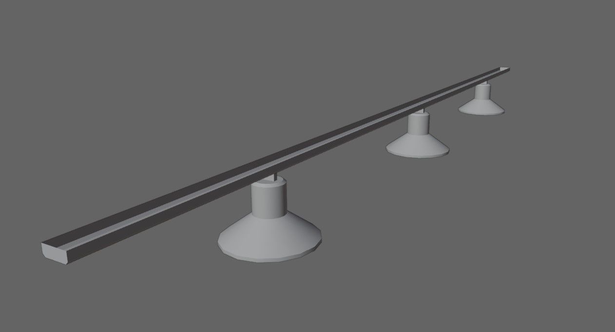 Industrial Lamps - Lights for Warehouse - Lampadas Low-poly 3D model_14