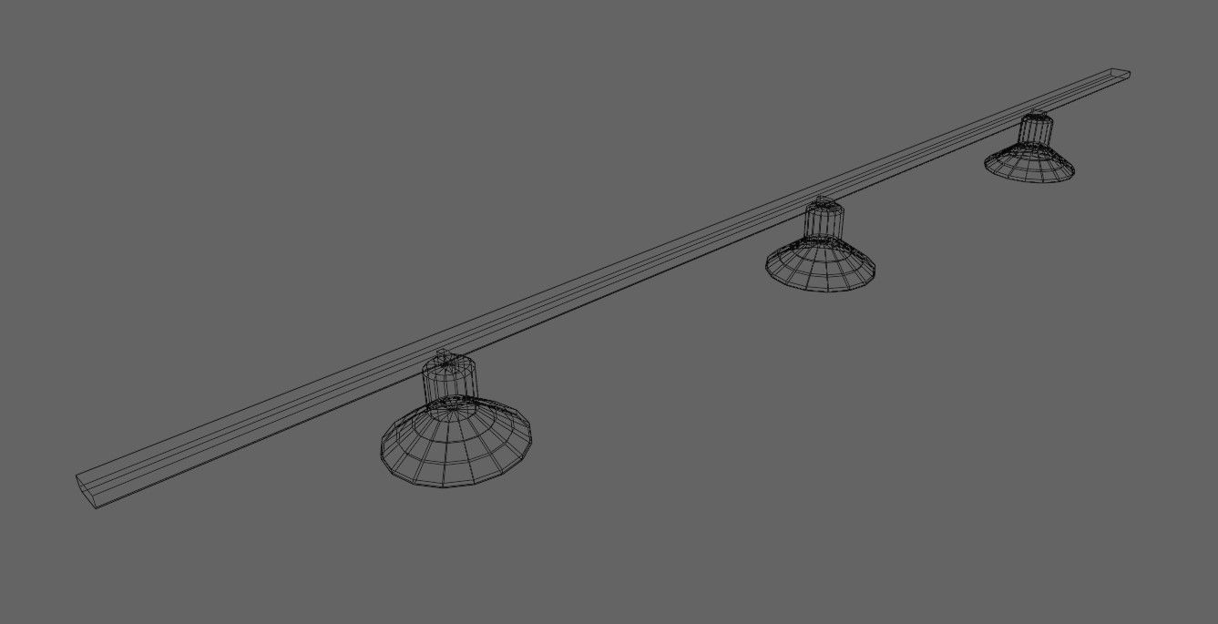 Industrial Lamps - Lights for Warehouse - Lampadas Low-poly 3D model_20
