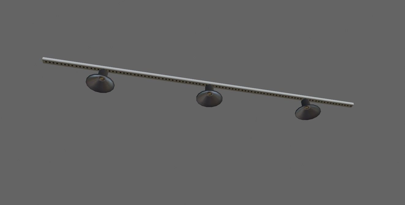 Industrial Lamps - Lights for Warehouse - Lampadas Low-poly 3D model_8