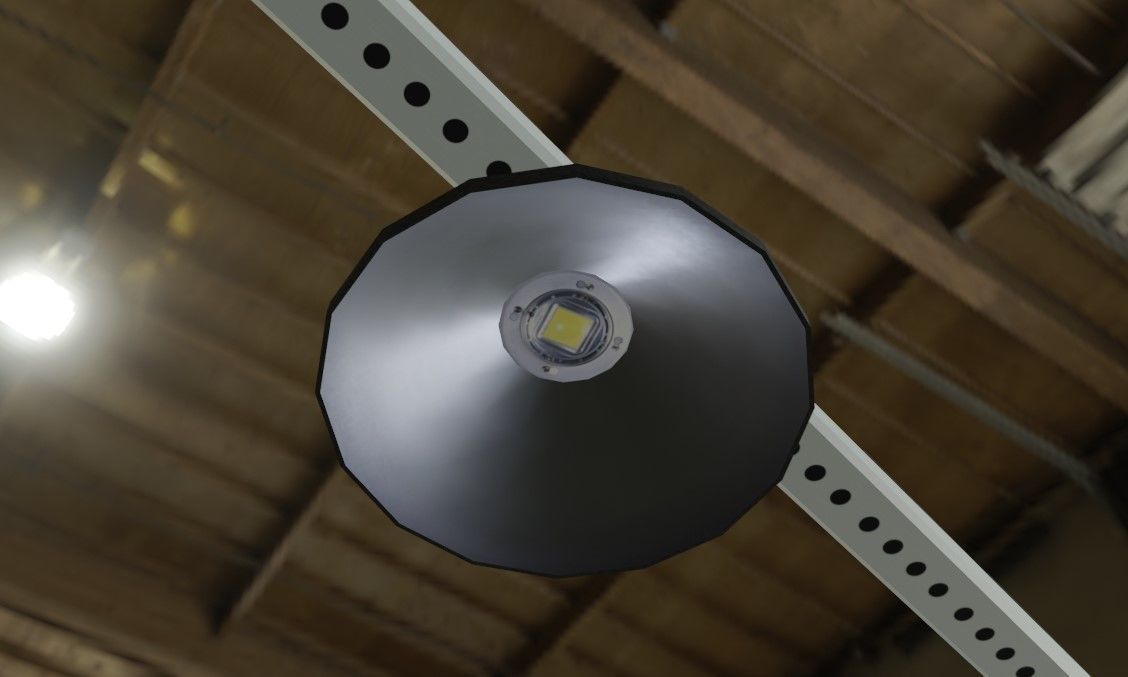 Industrial Lamps - Lights for Warehouse - Lampadas Low-poly 3D model_1