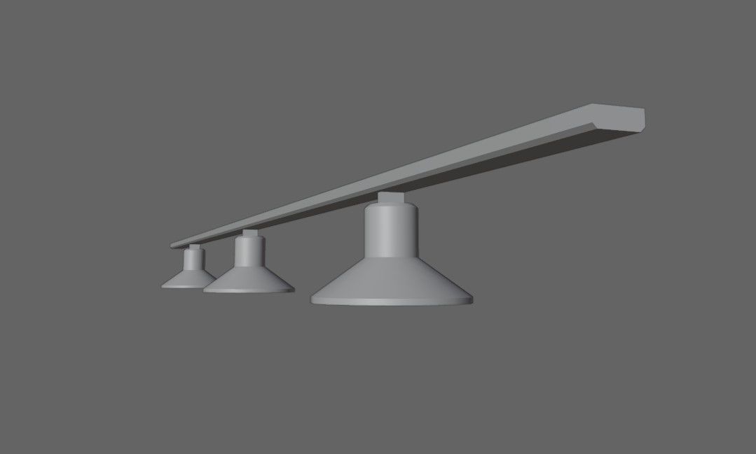 Industrial Lamps - Lights for Warehouse - Lampadas Low-poly 3D model_13