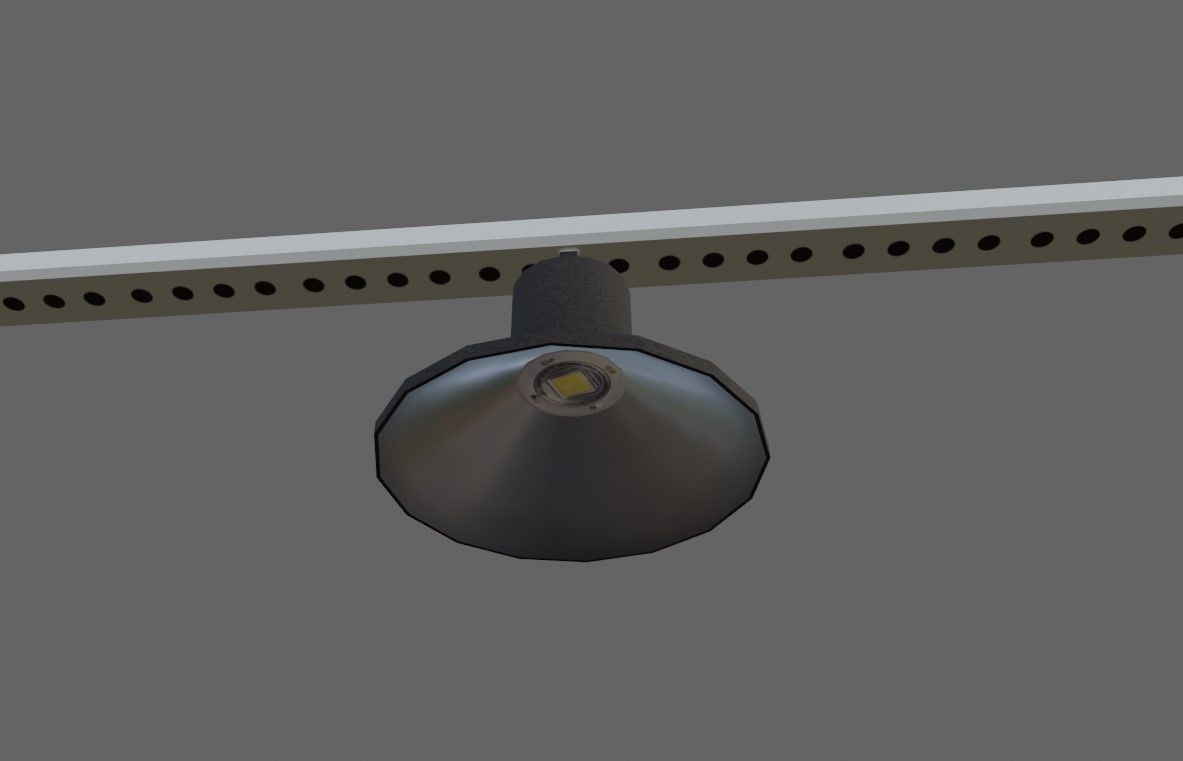 Industrial Lamps - Lights for Warehouse - Lampadas Low-poly 3D model_6
